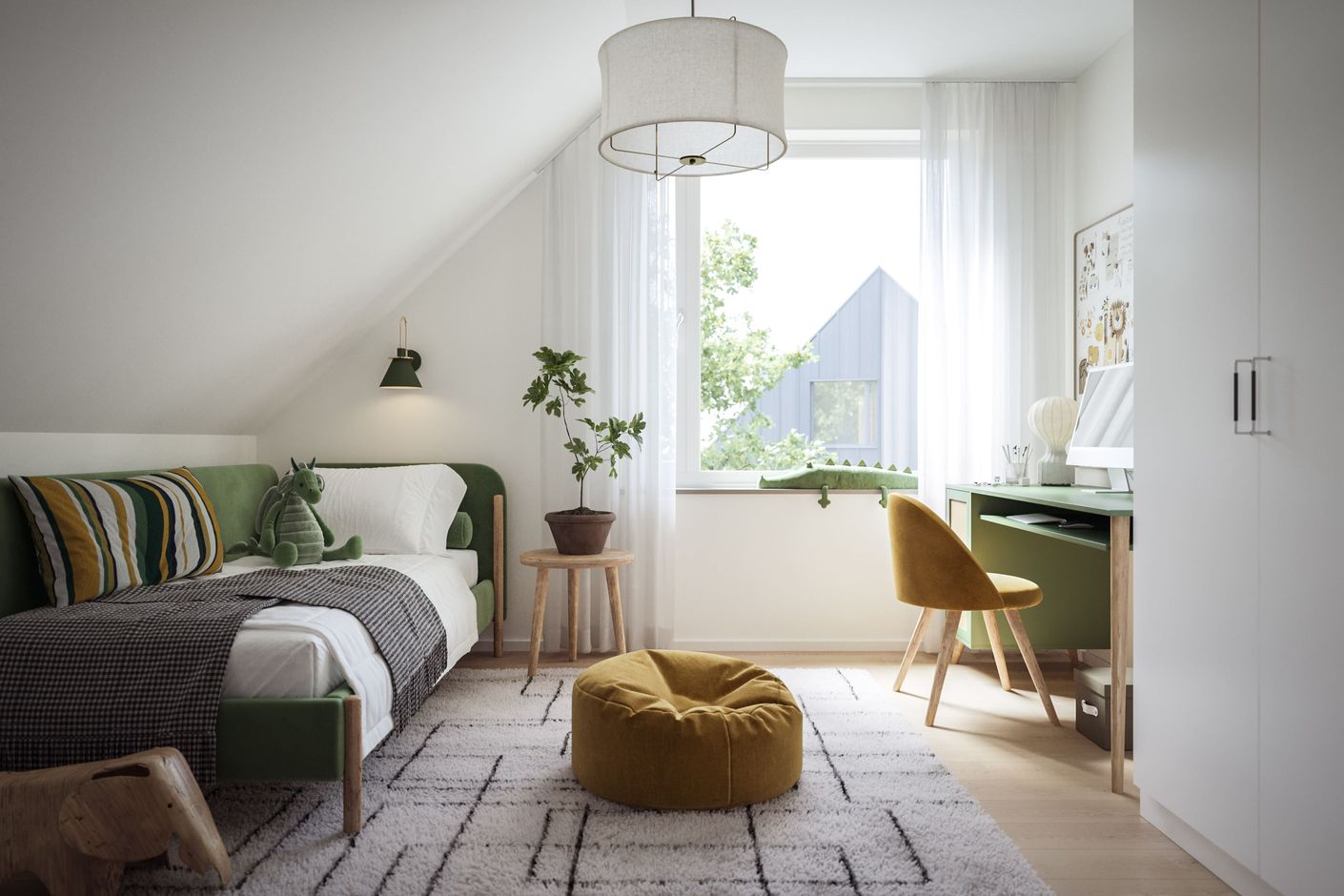 Sovrum (renderingsbild)
