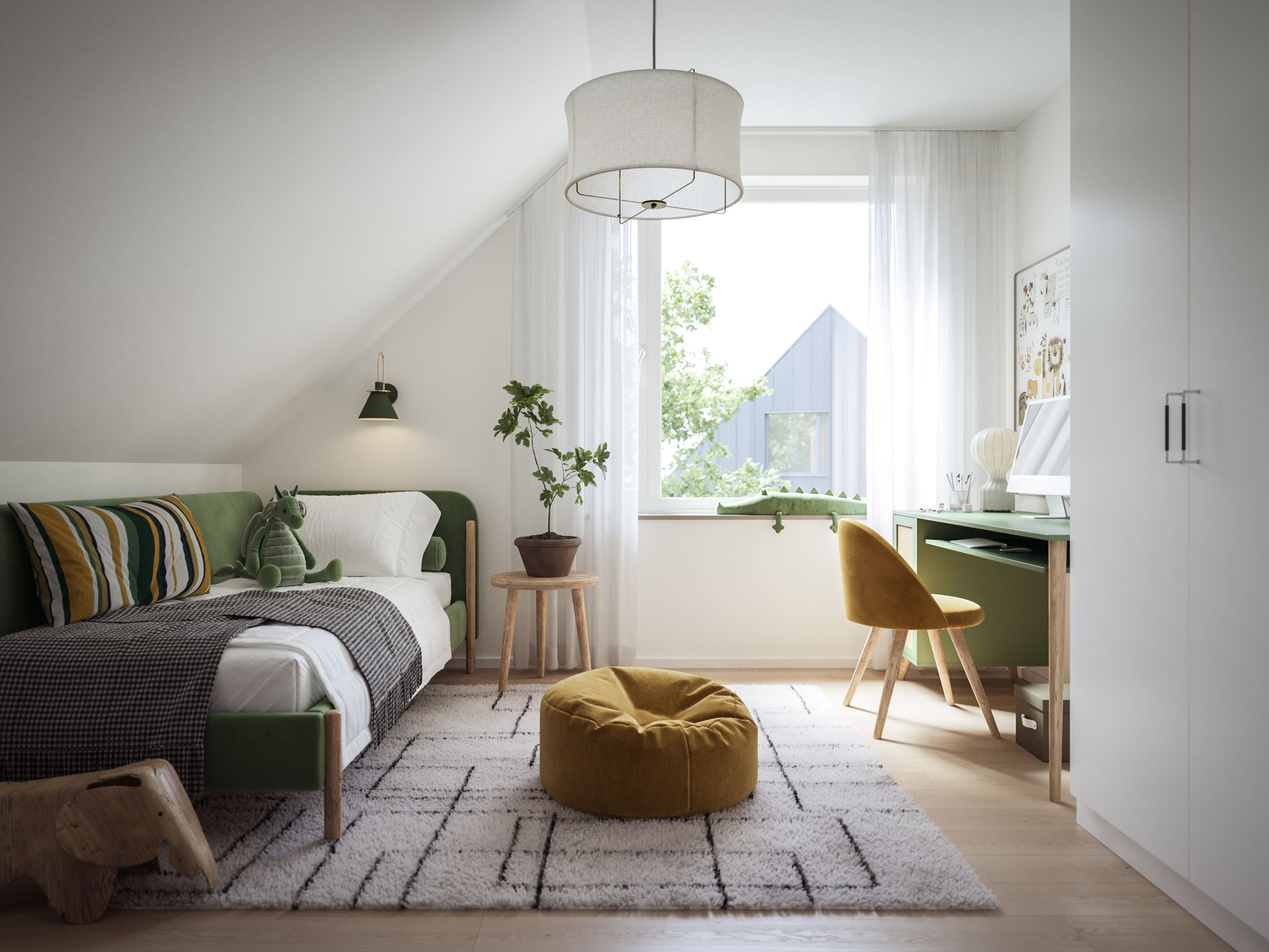 Sovrum (renderingsbild)