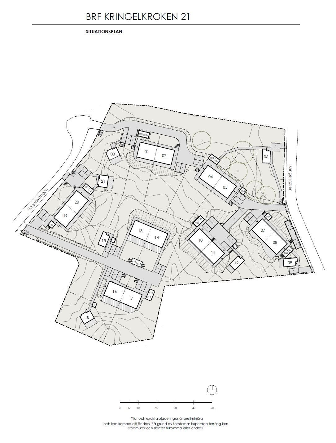 Situationsplan, Brf Kringelkroken 21