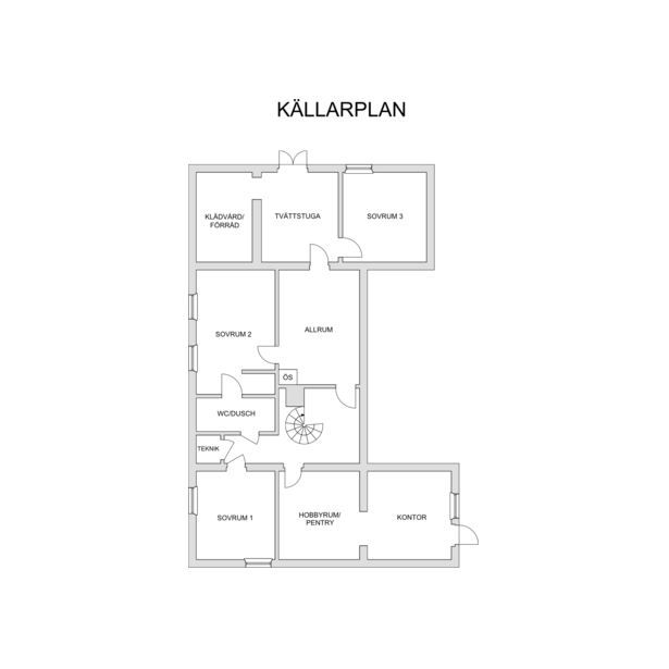 Planlösning källare