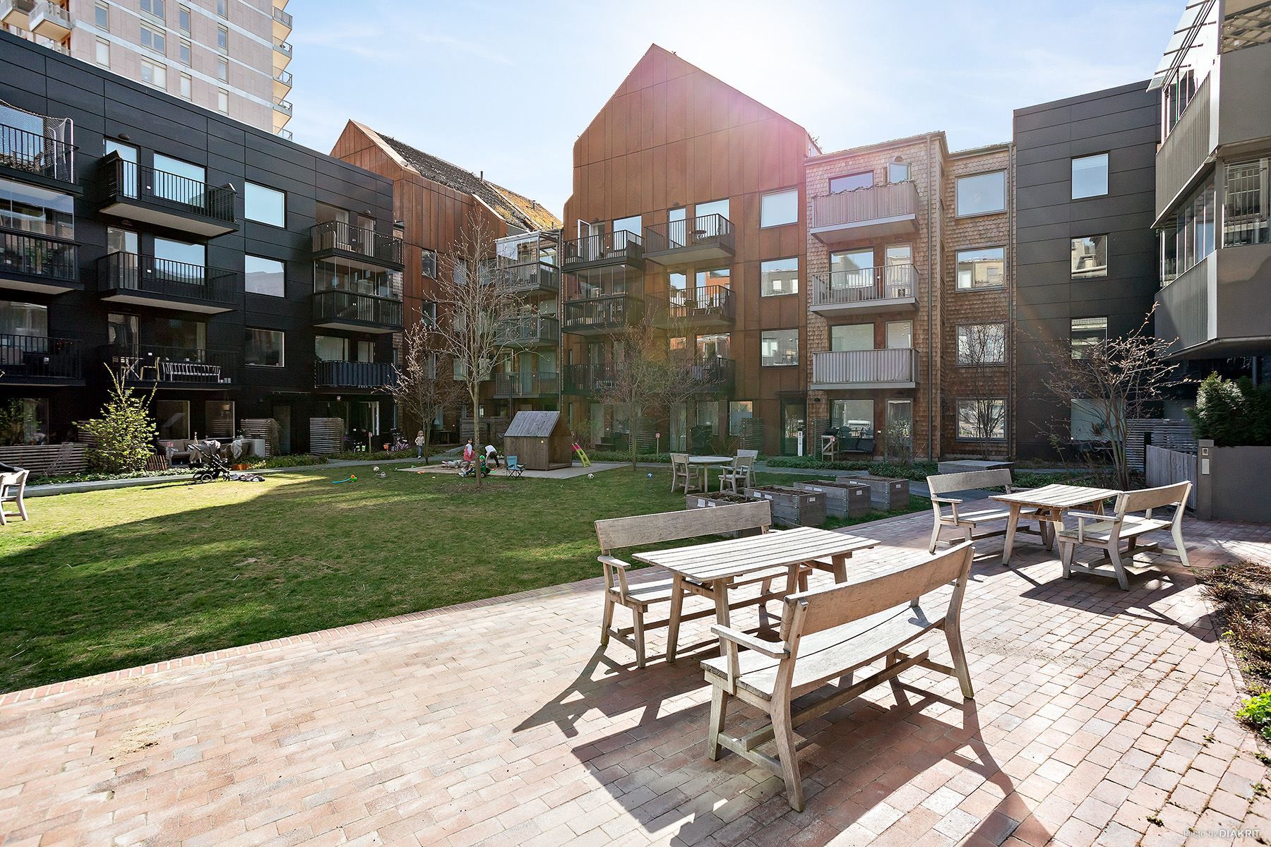 Fasad mot innergård