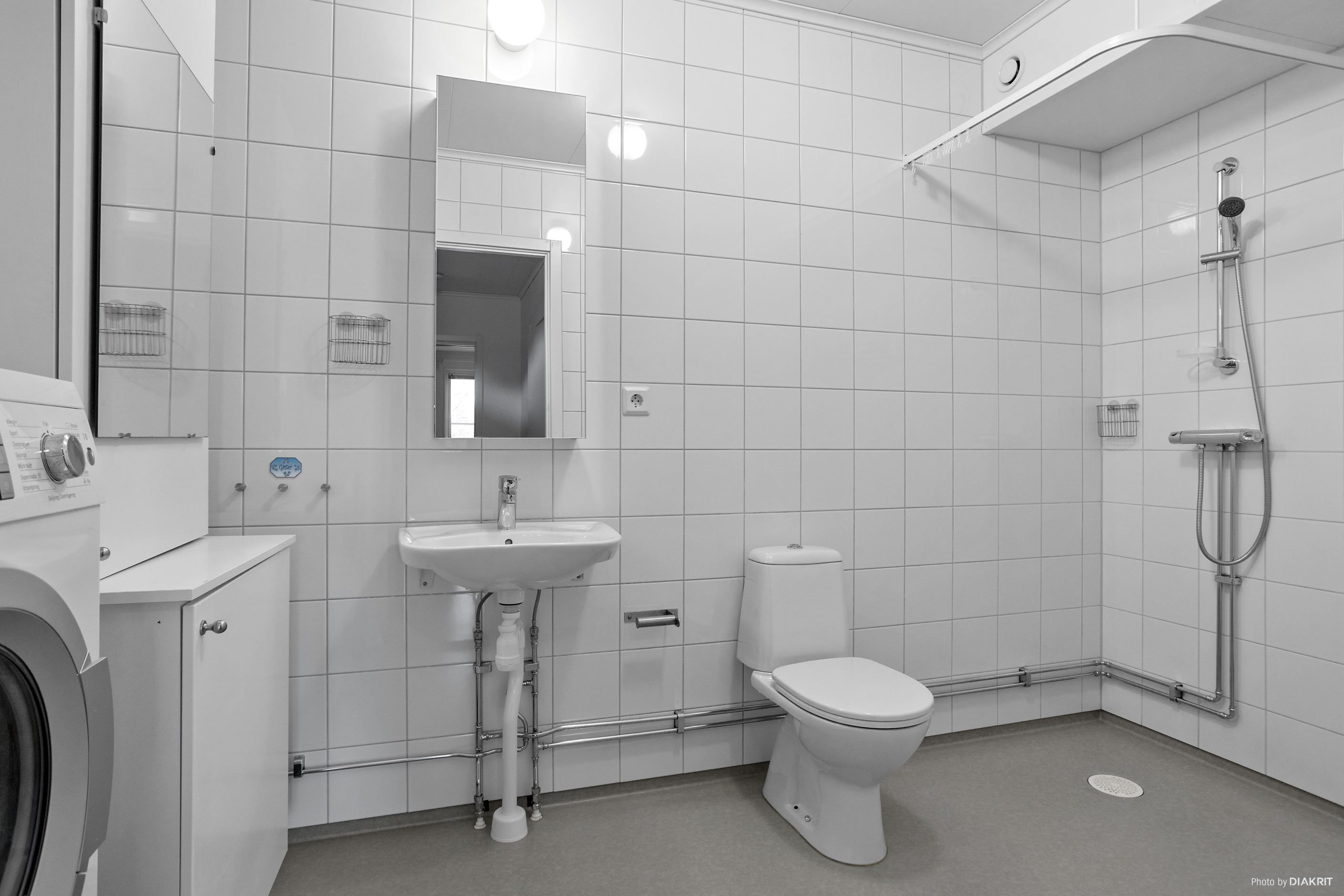 Badrum och tvättrum.