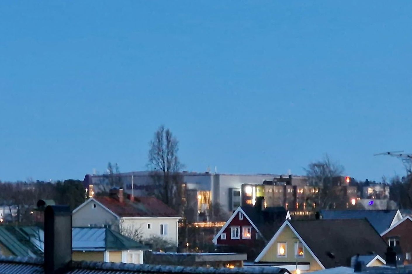 Utsikt över Löfbergs arena (säljarens bild)