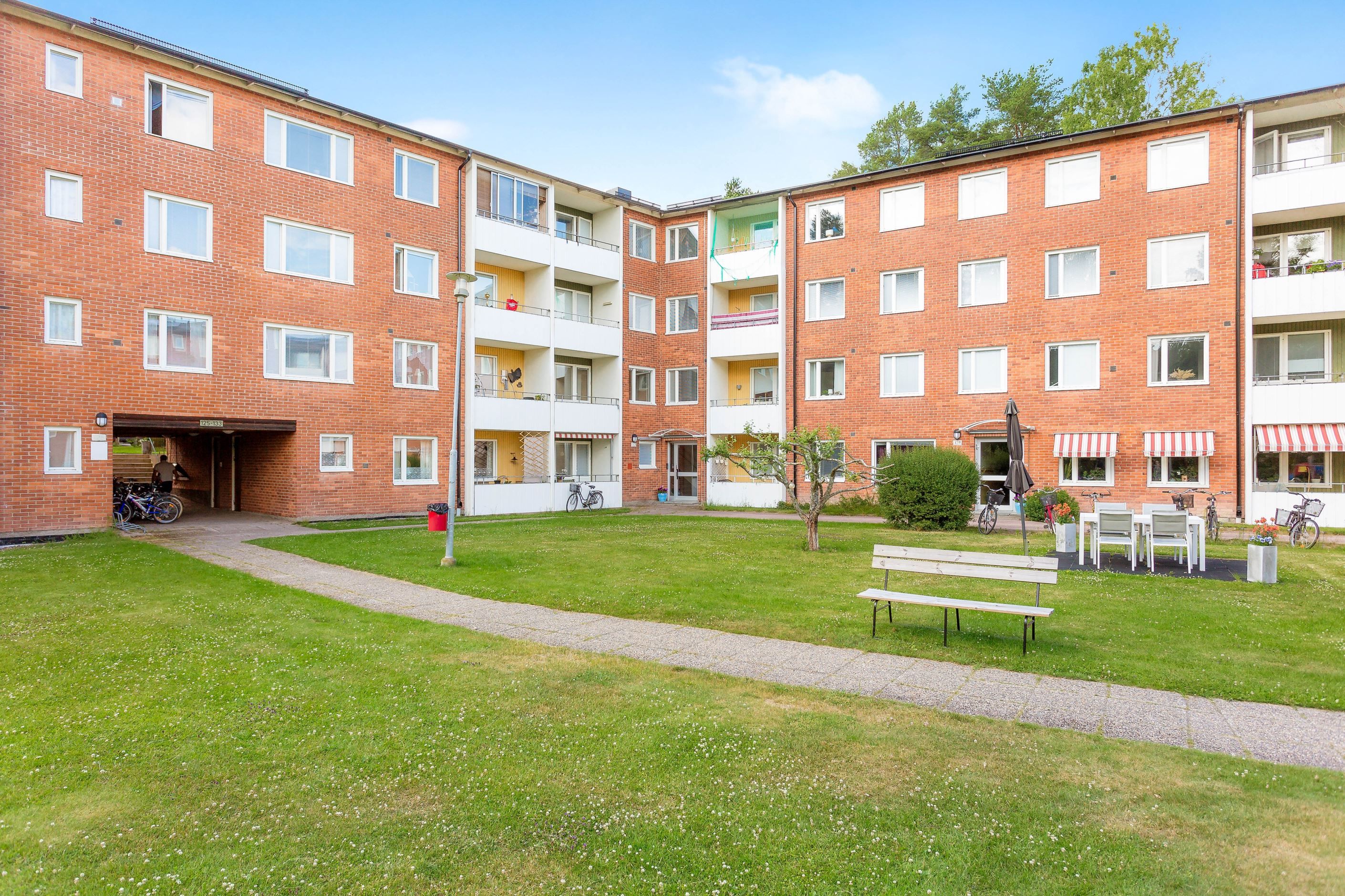 Gemensam innergård.