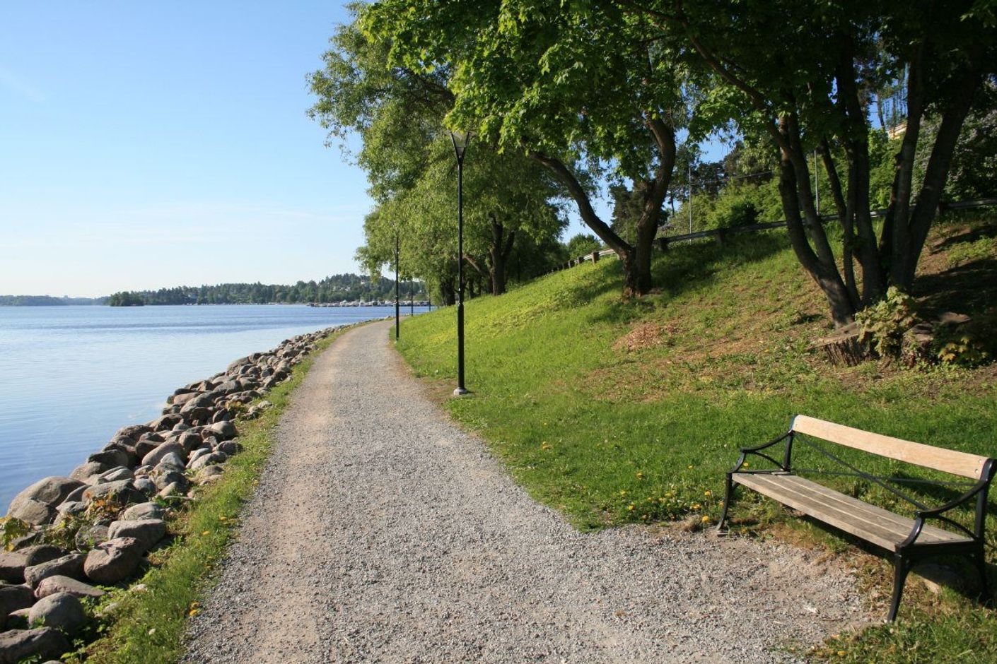 Edsviken med bad, cykel- och promenadspår