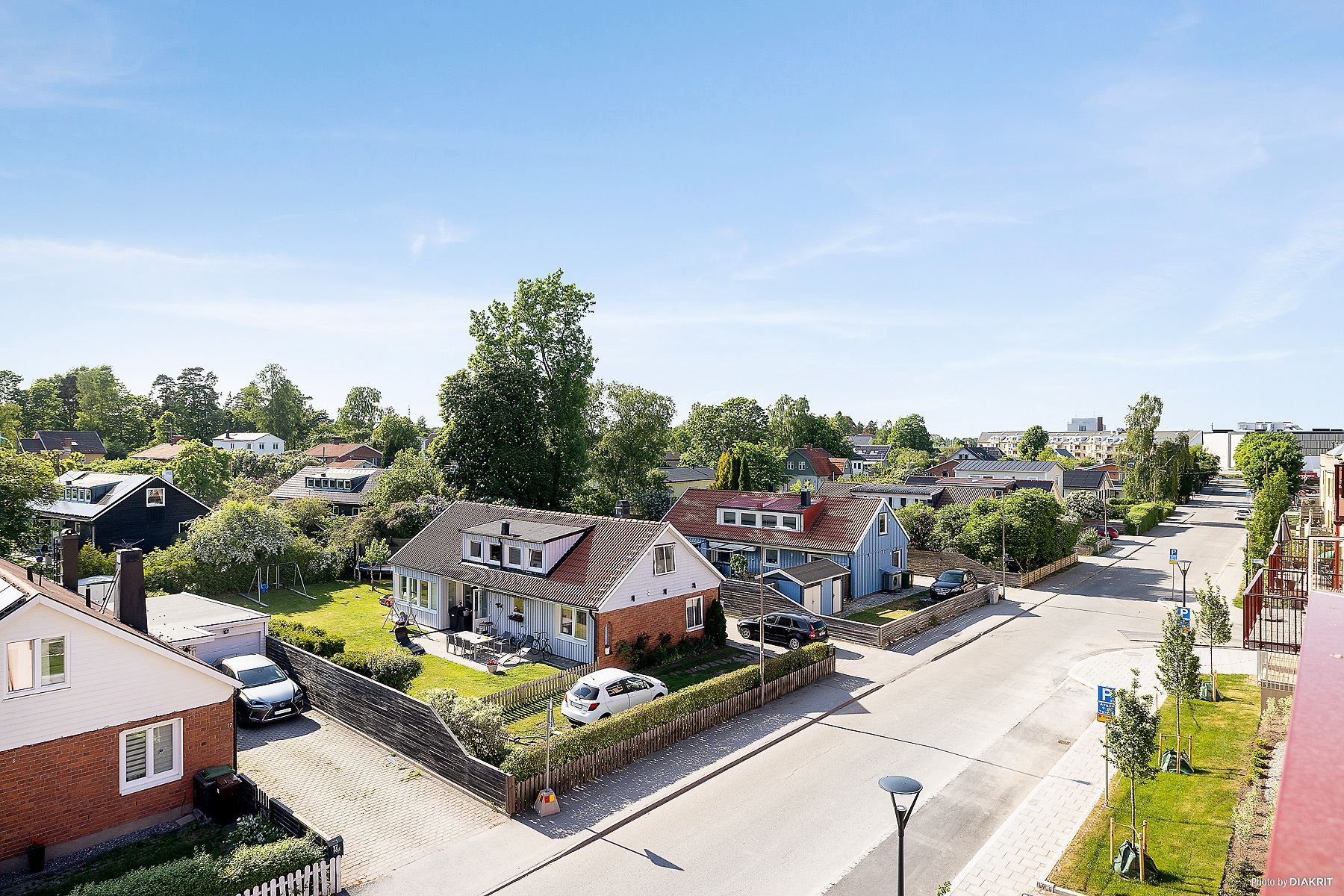 Utsikt mot villaområde