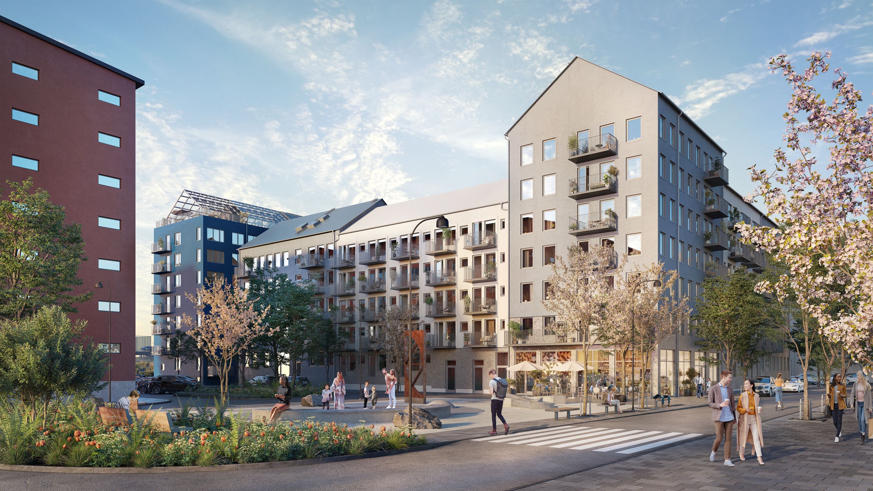 Vy mot torget och gaffelseglet