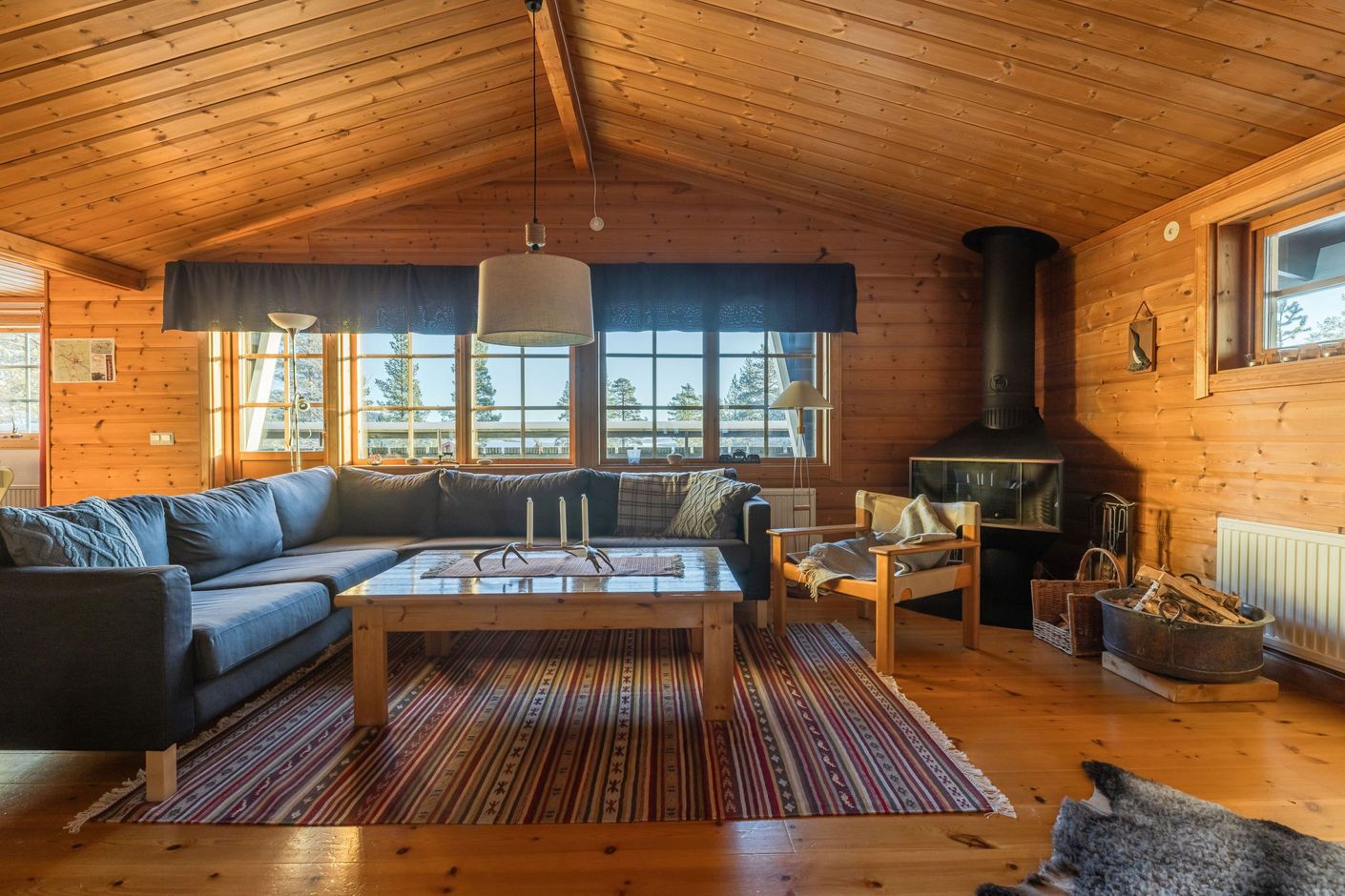 Vardagsrum med riktig stugkänsla!