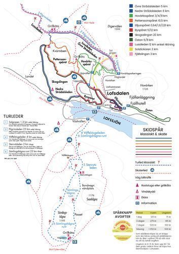Skidspår i området