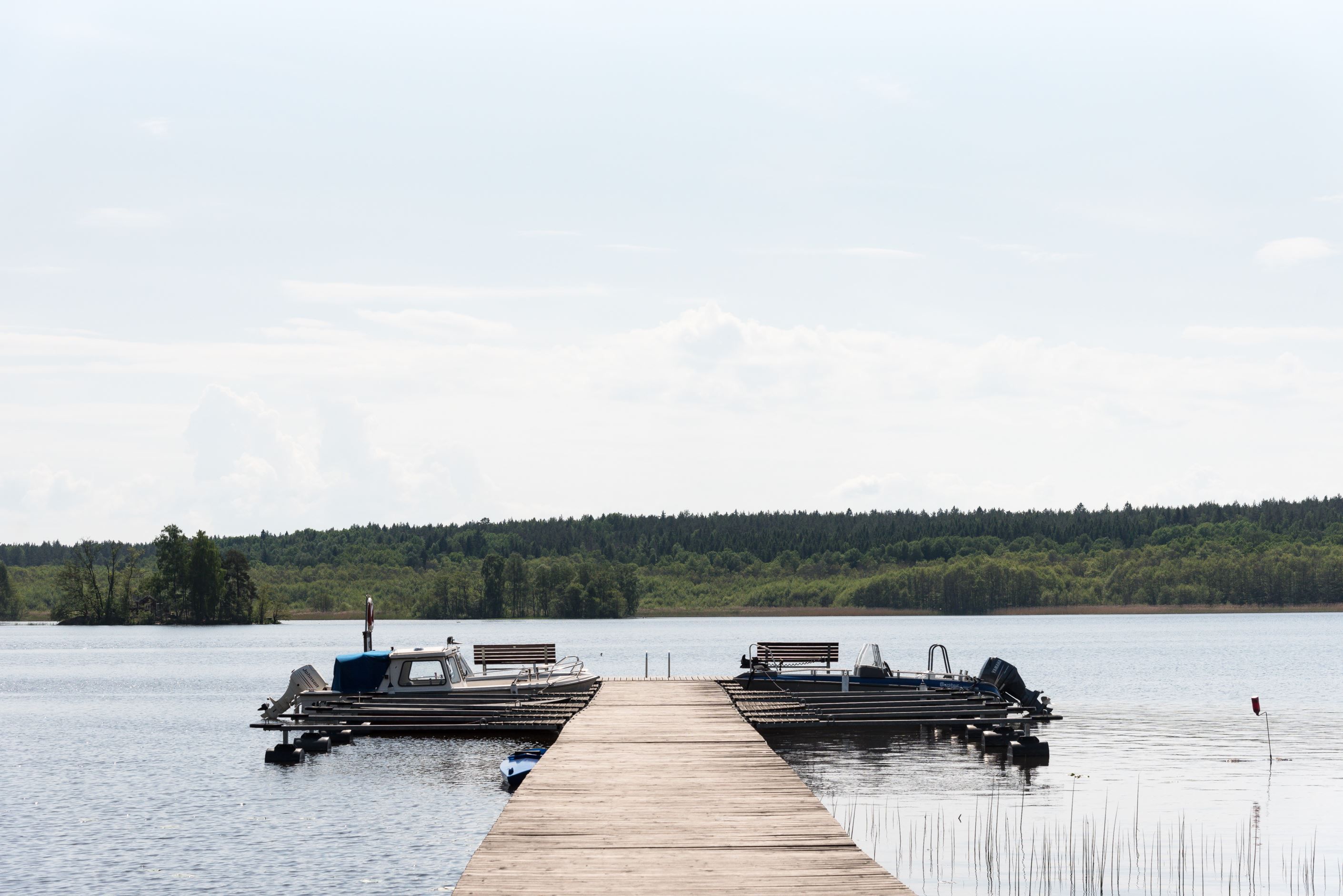 Brygga med båtplats