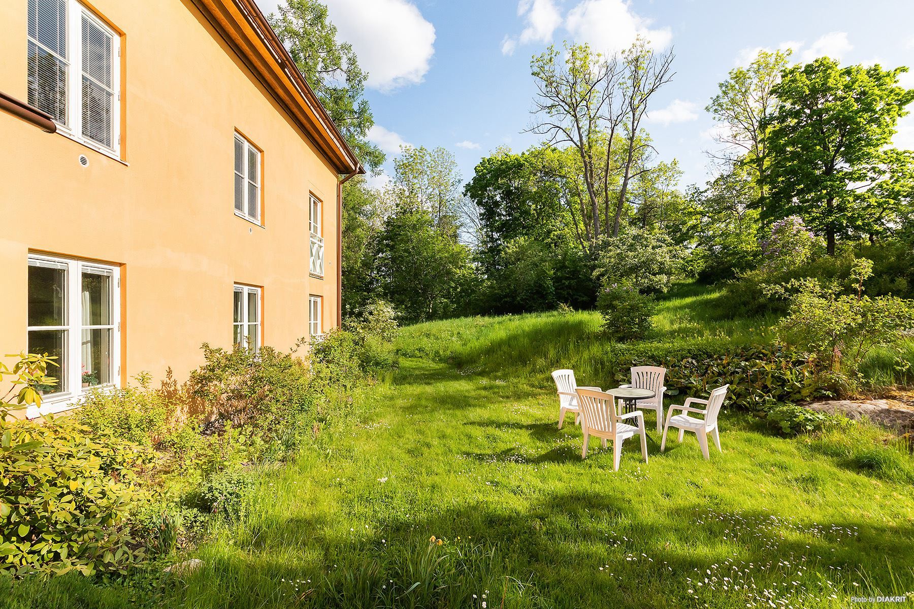 Magiskt läge i Farsta Slottsvik.