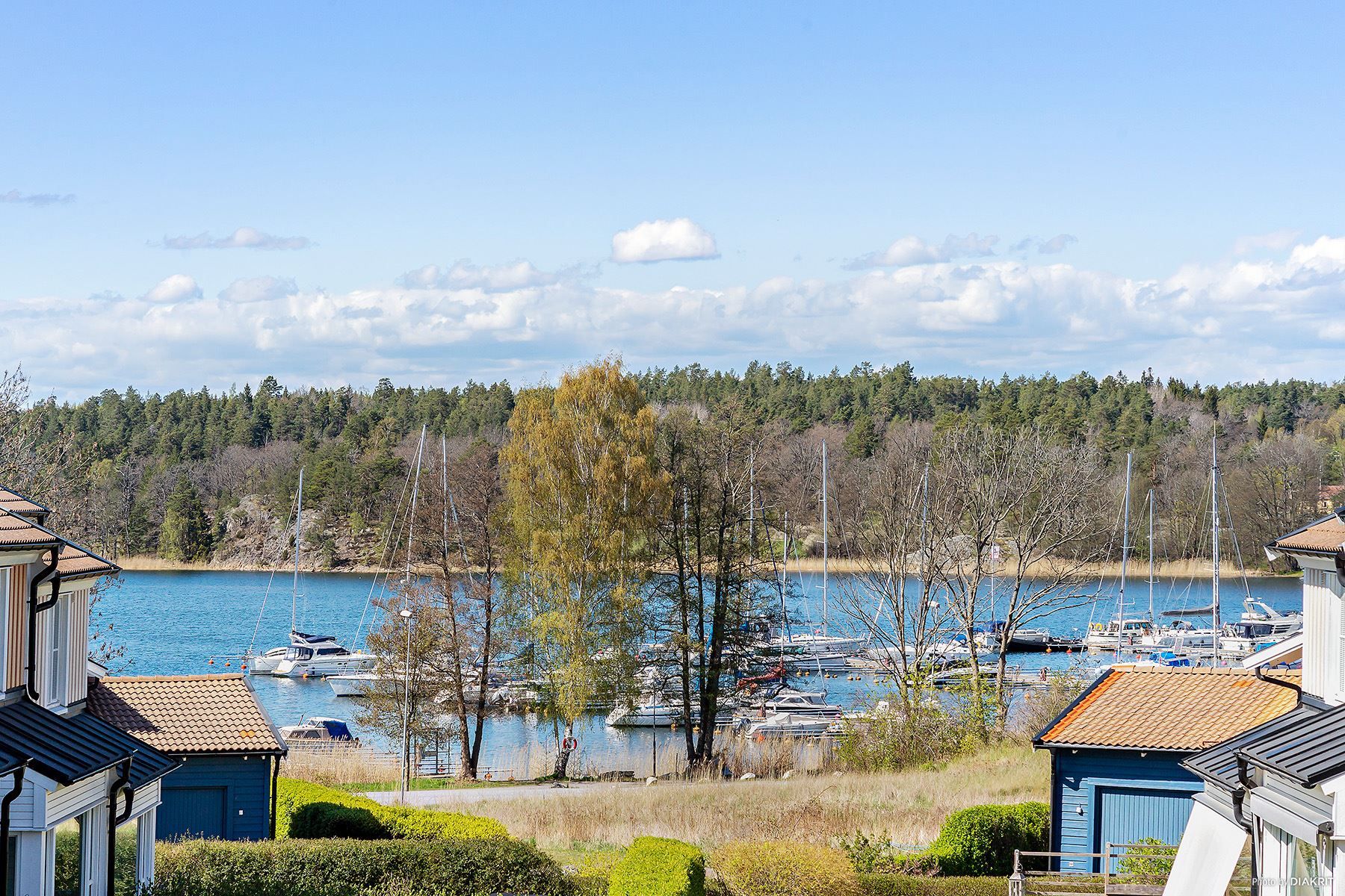 Fin utsikt över viken