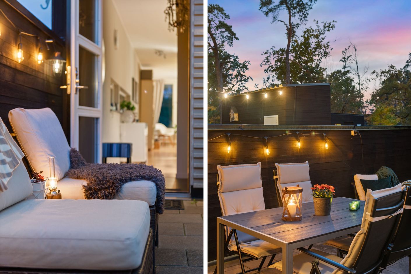 Ljust, soligt och med tallarnas toppar som granne