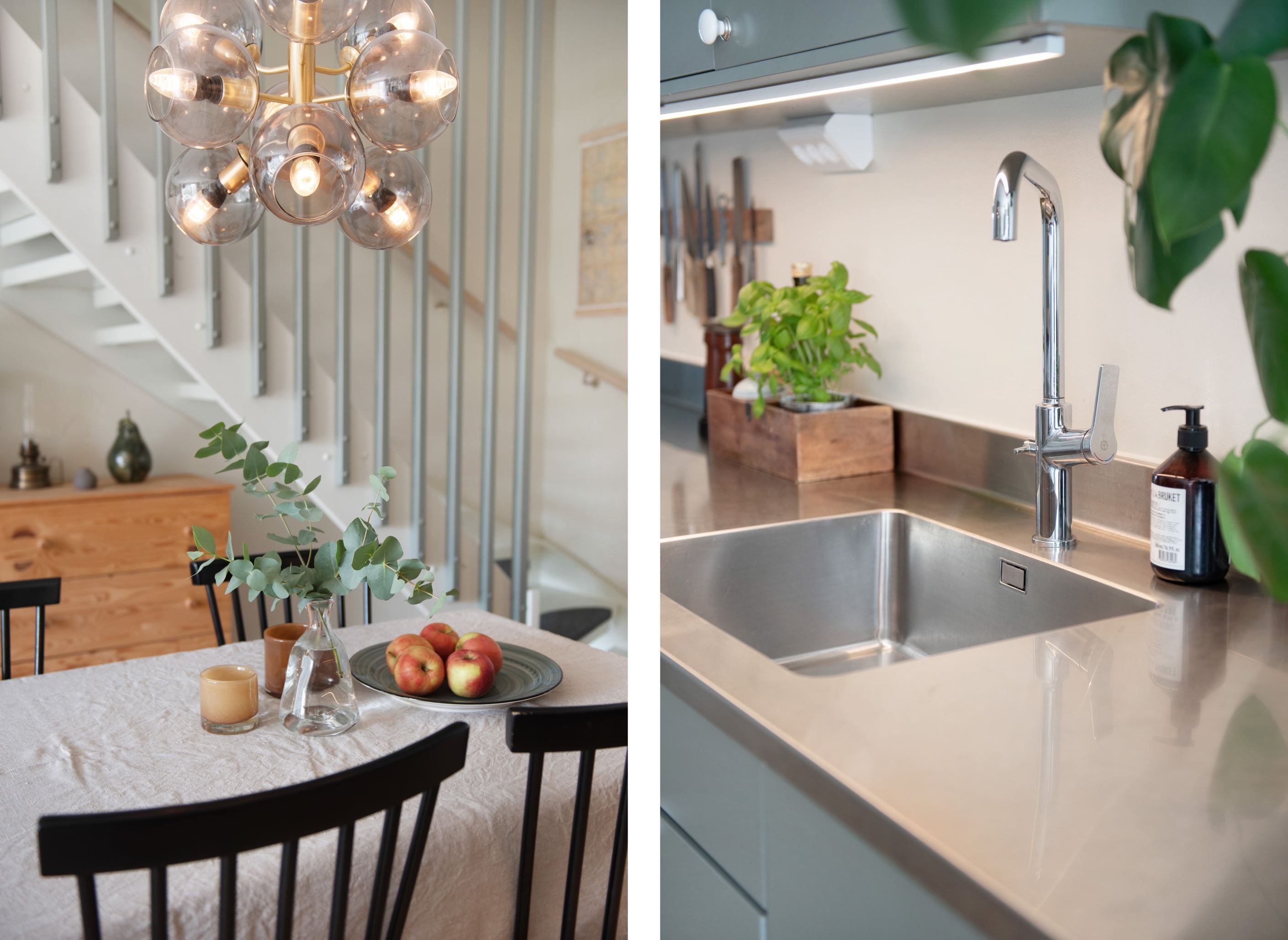 Exklusiv hel rostfri arbetsbänk.