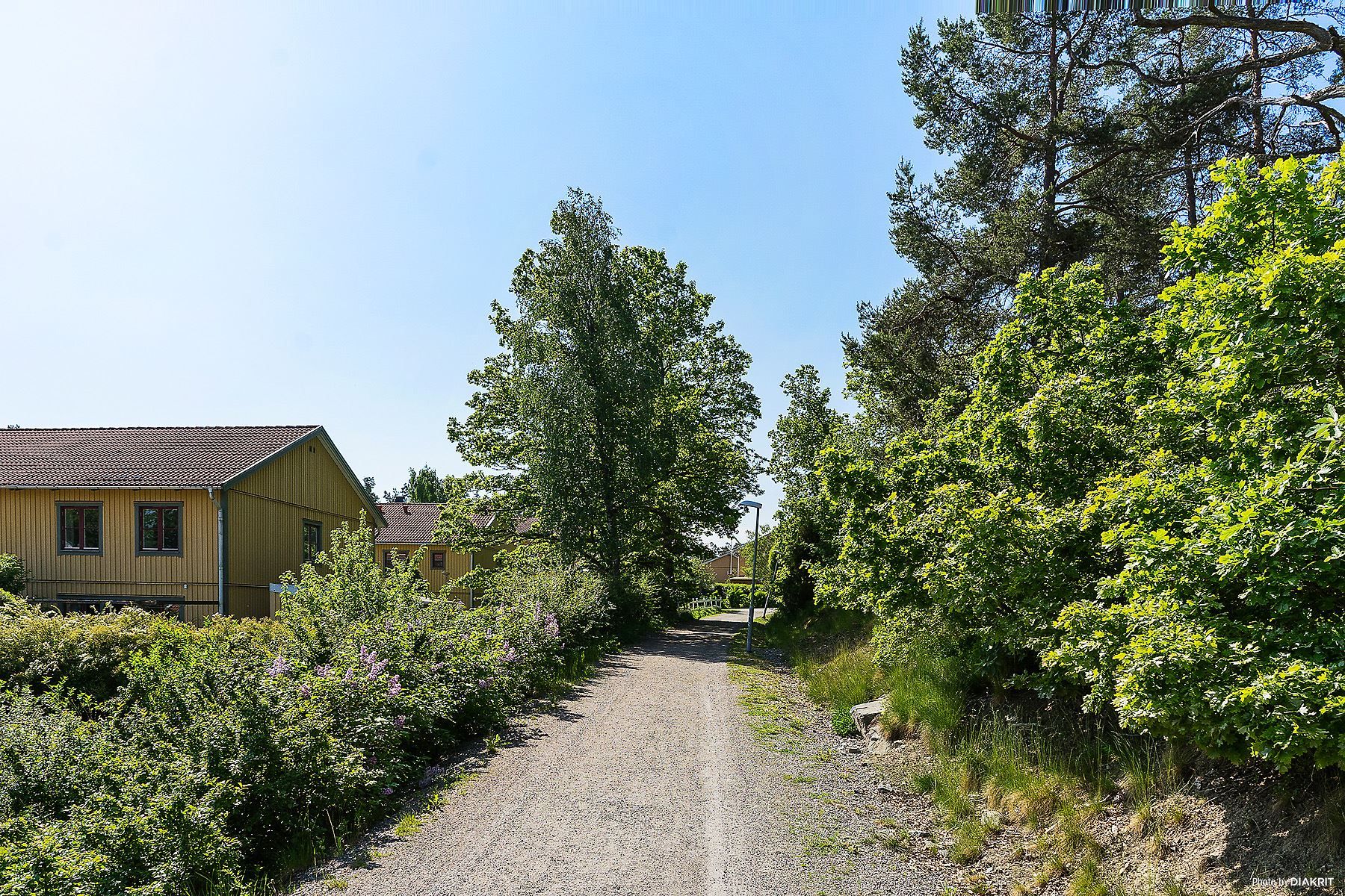 Gång och cykelvägar i området