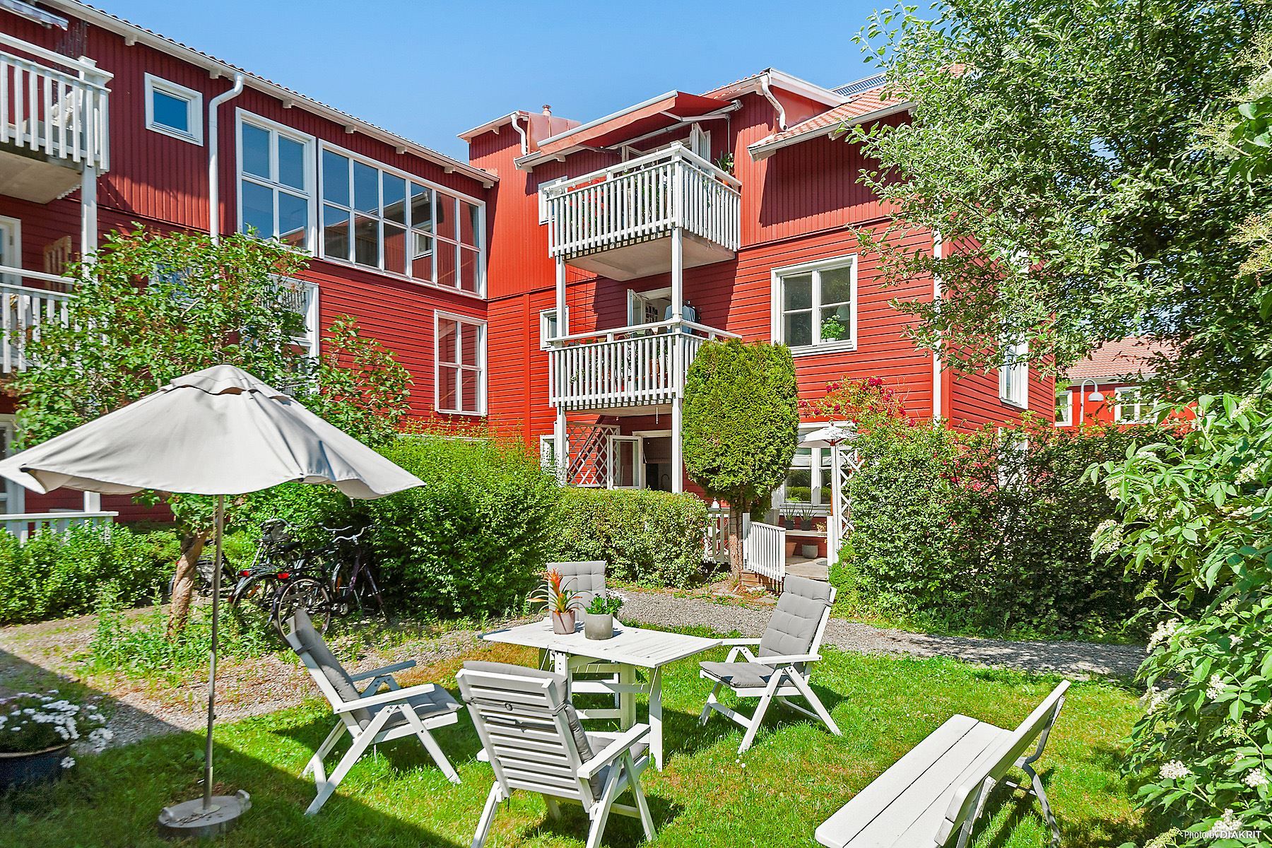 Trevlig innergård i föreningen