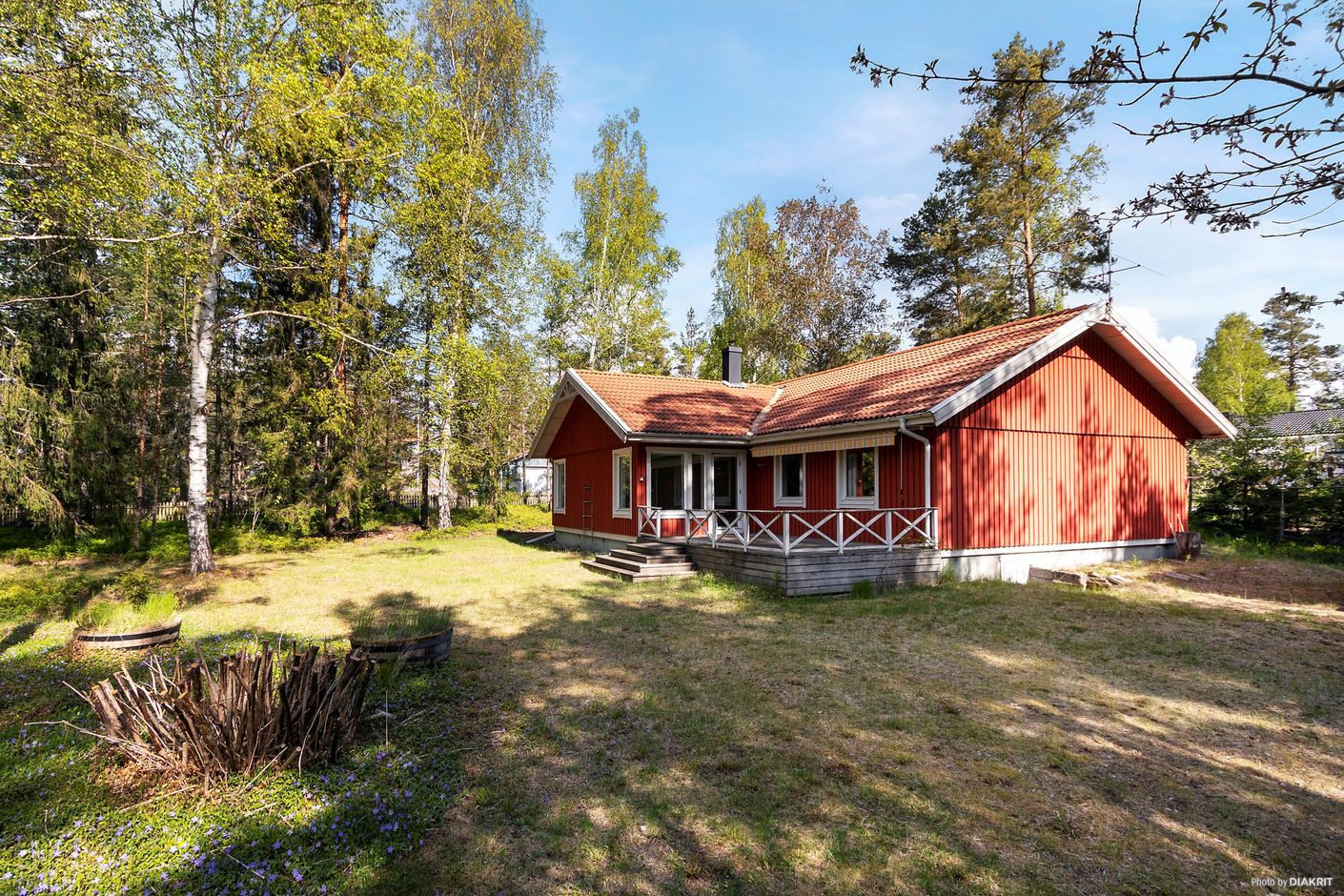 Fasad mot trädgård