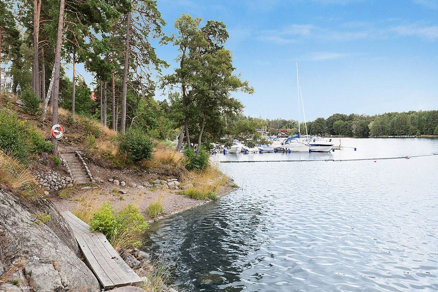 Liten badplats för sköna kvällsdopp