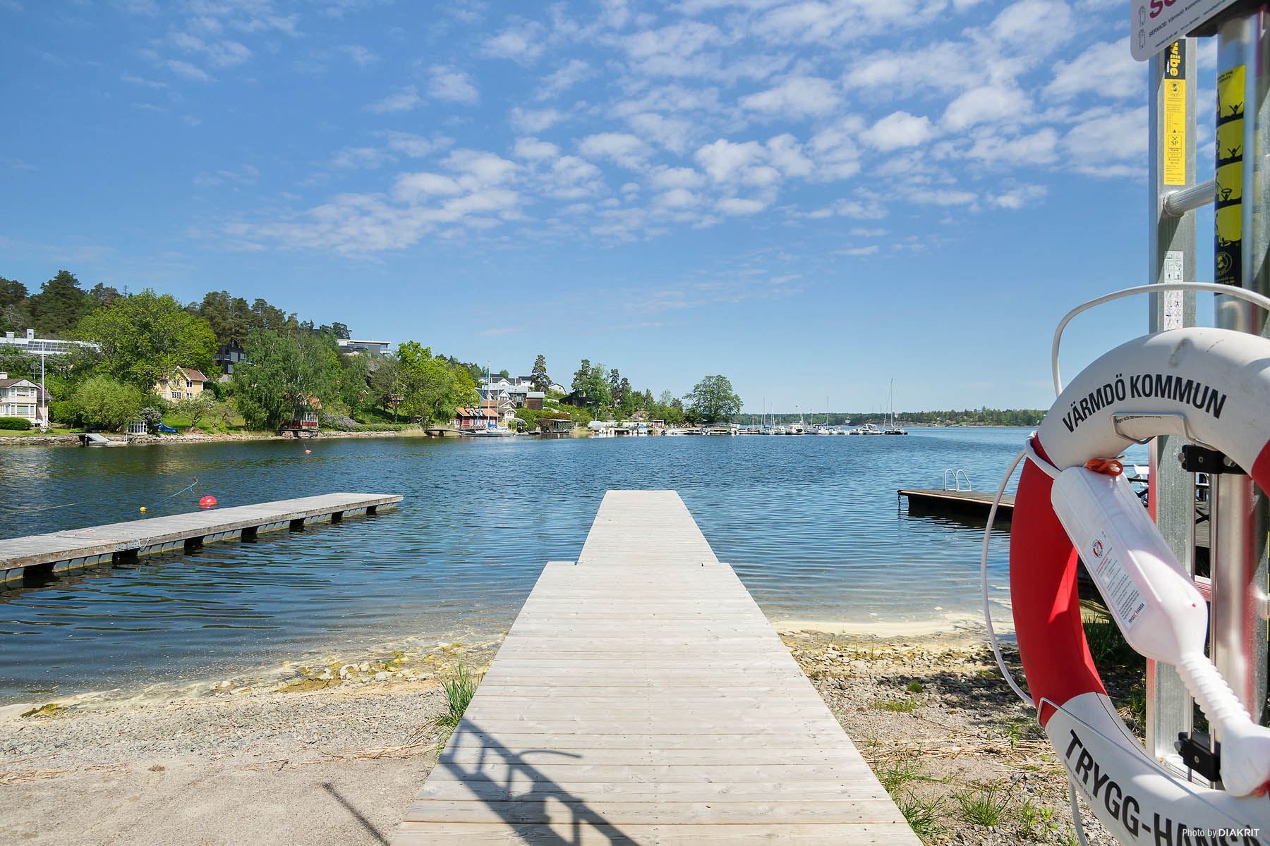Värmdö jolleseglares nya brygga.
