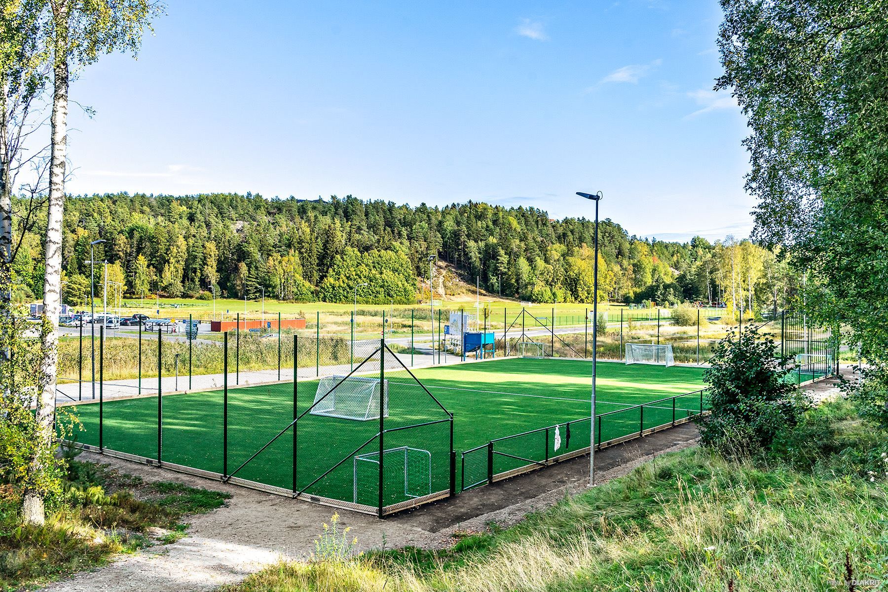 Fotbollsplan invid utegymmet