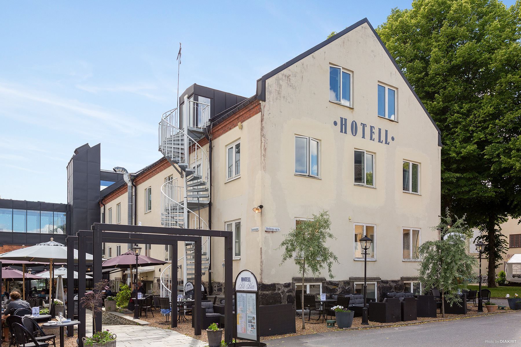 Blå Blom hotell och restaurang.