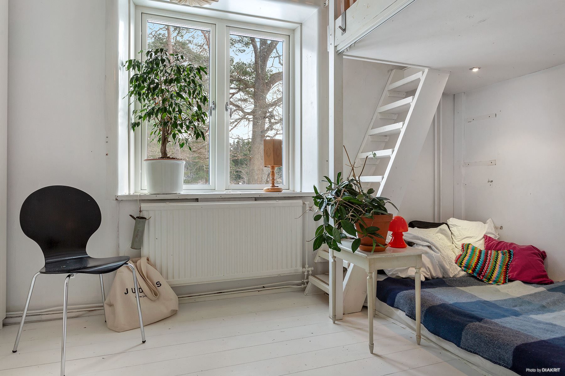 Sovrum med sovloft