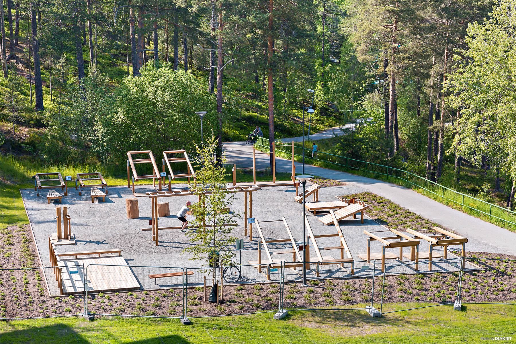 Utegym vid Ösby Träsk