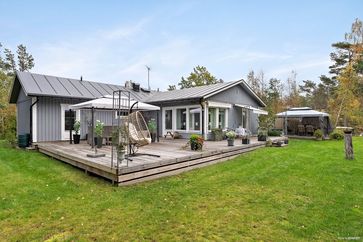 Huset sett från baksidan