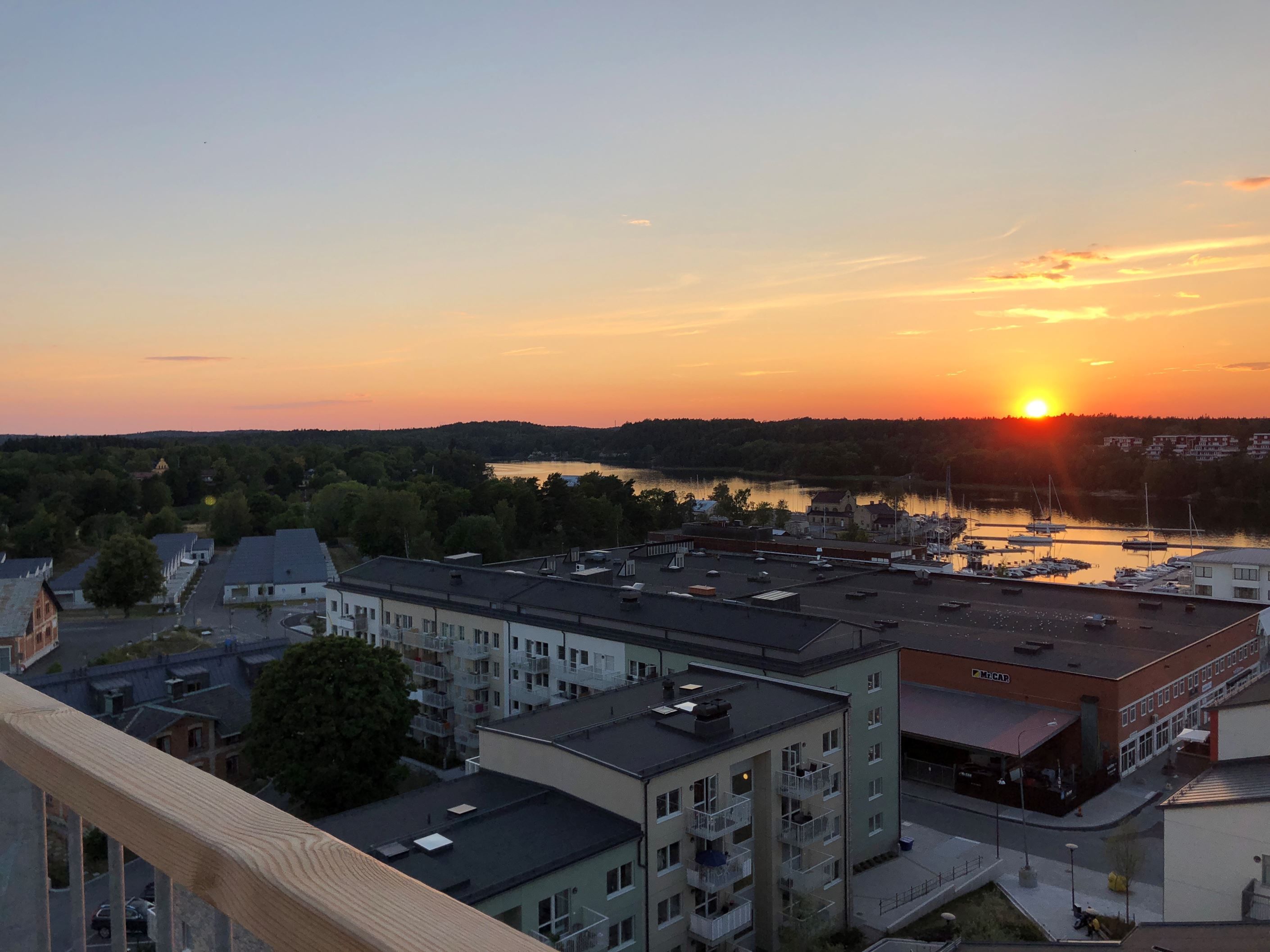 Solnedgång från takterrassen