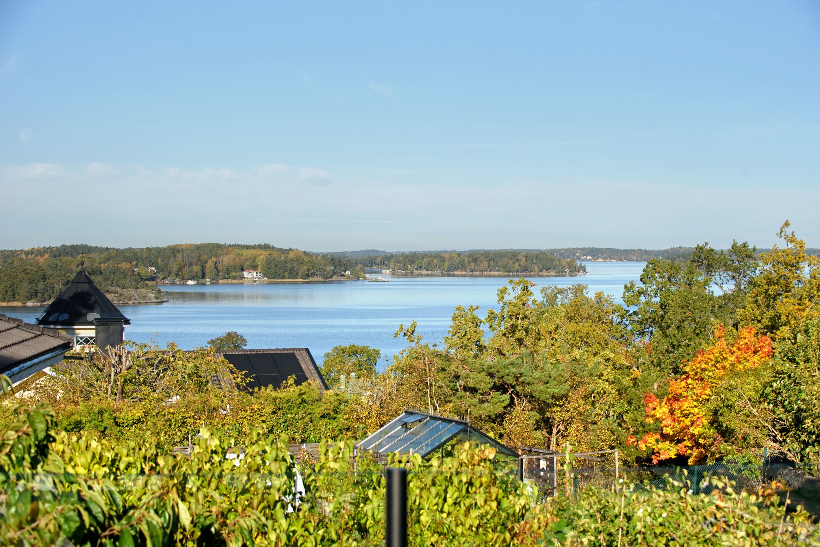Sjöutsikt från takterrassen