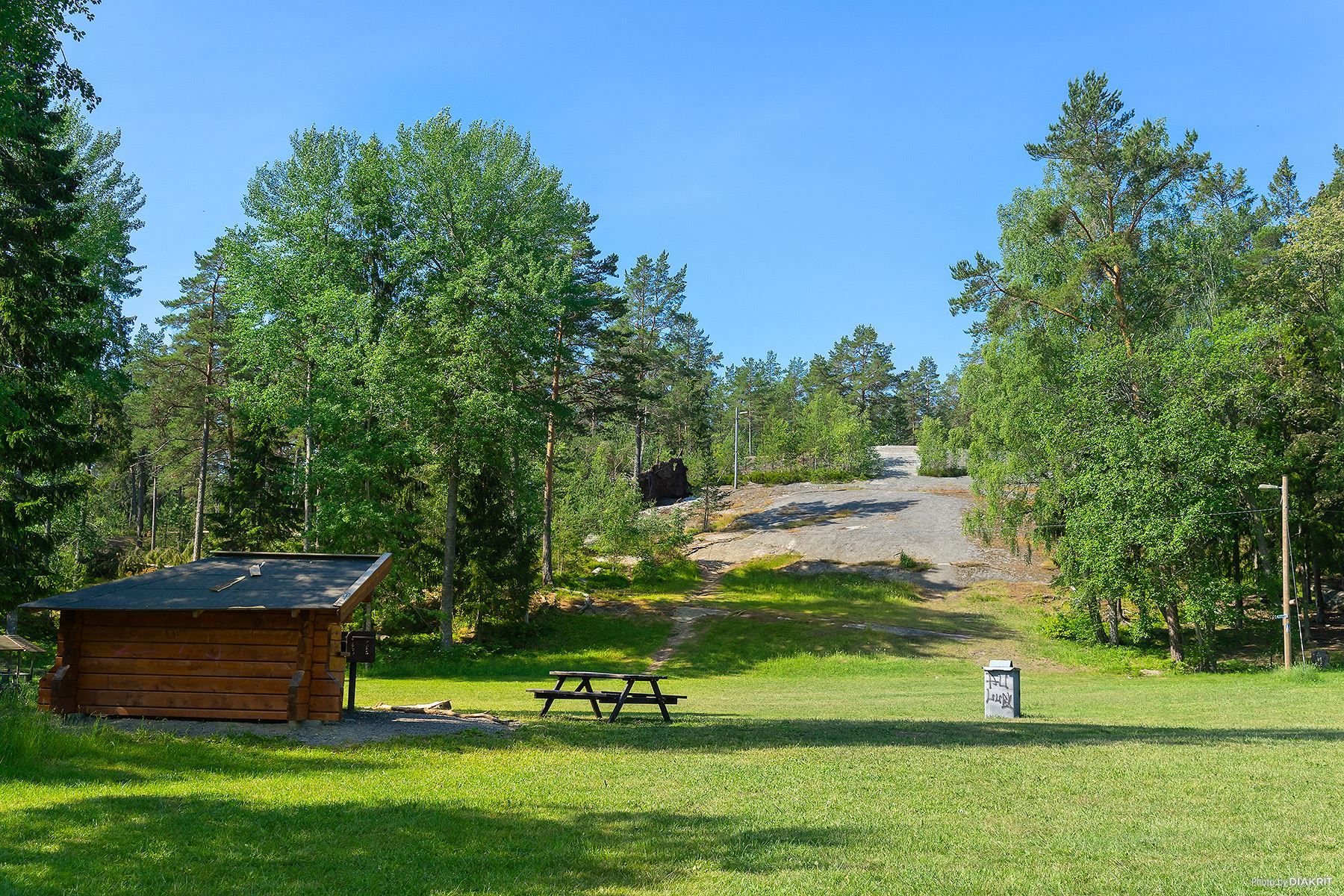 Bosses backe, idealisk för pulkaåkning, lek och picknick