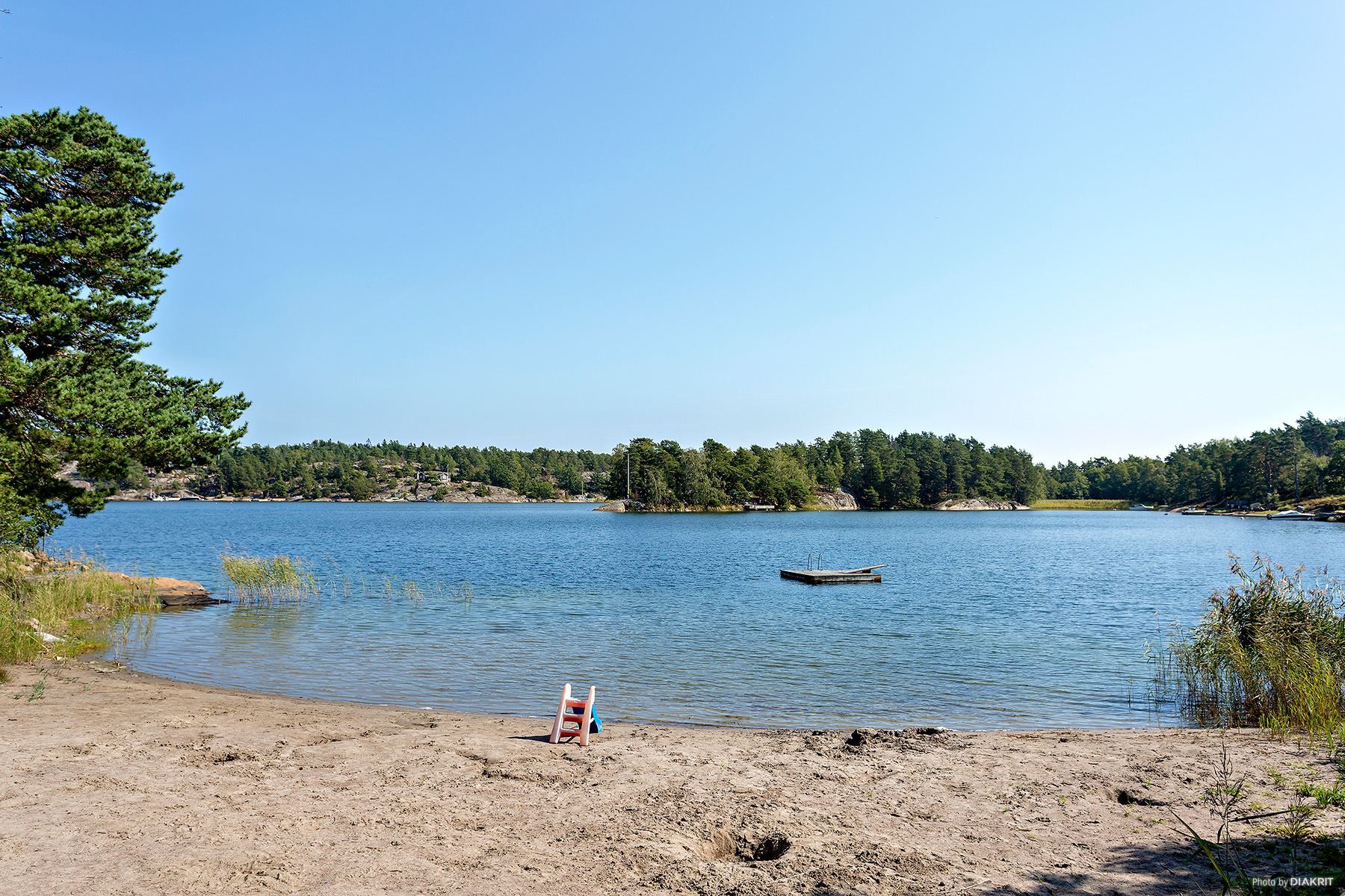 Områdets ljuvliga sandstrand