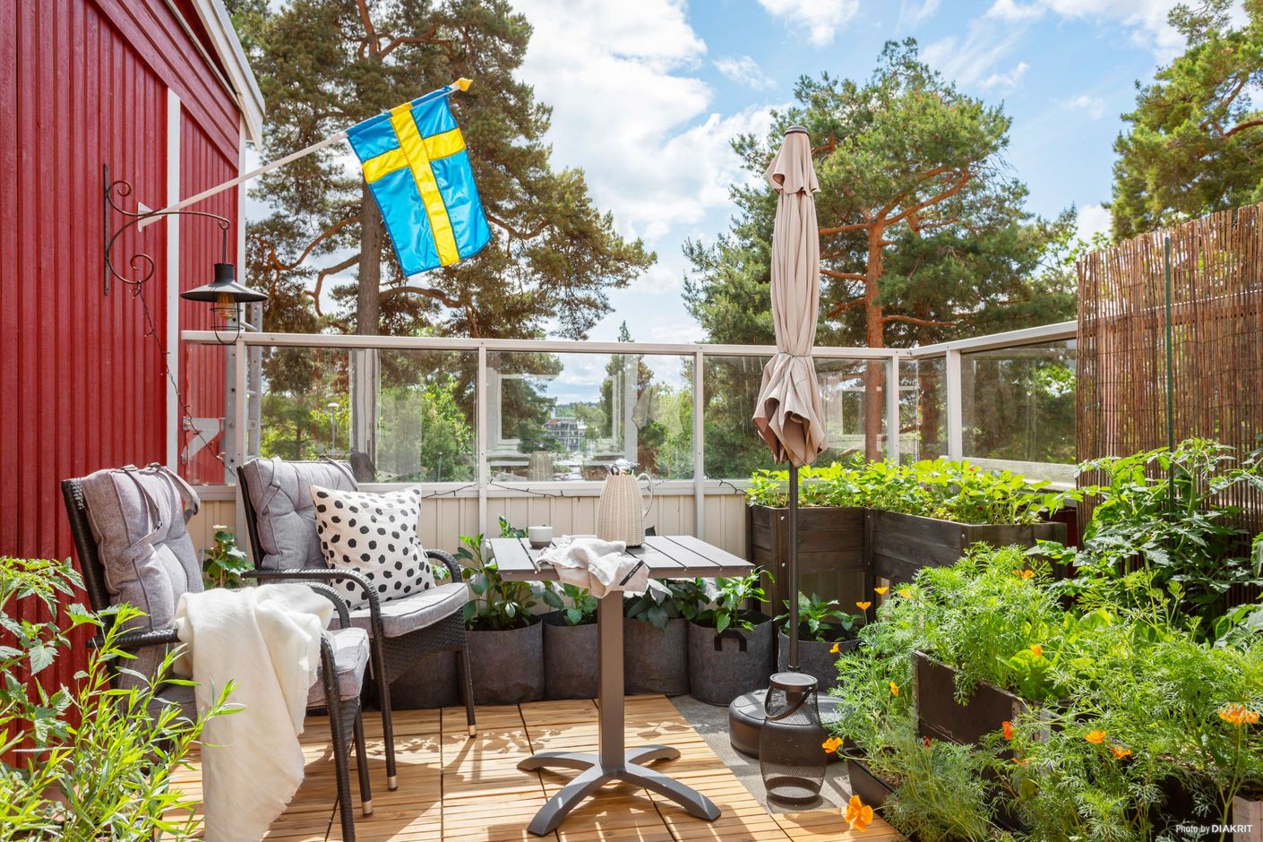 Midsommar på balkongen