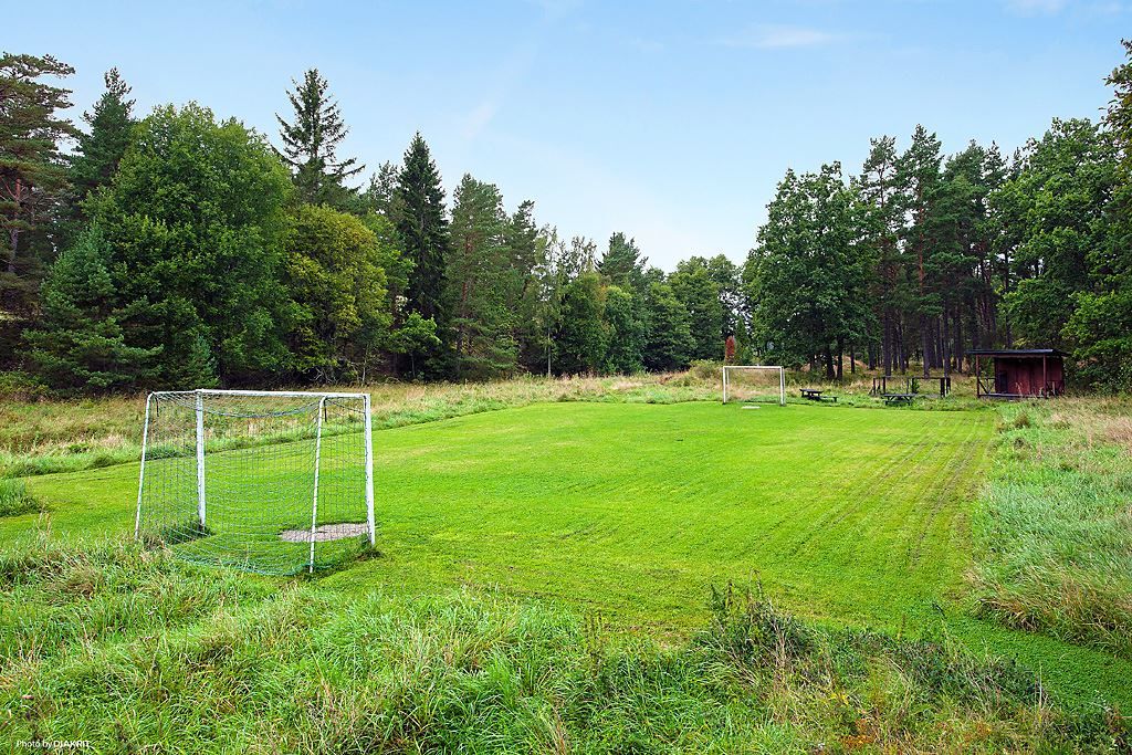 Gemensam fotbollsplan för spel och lek