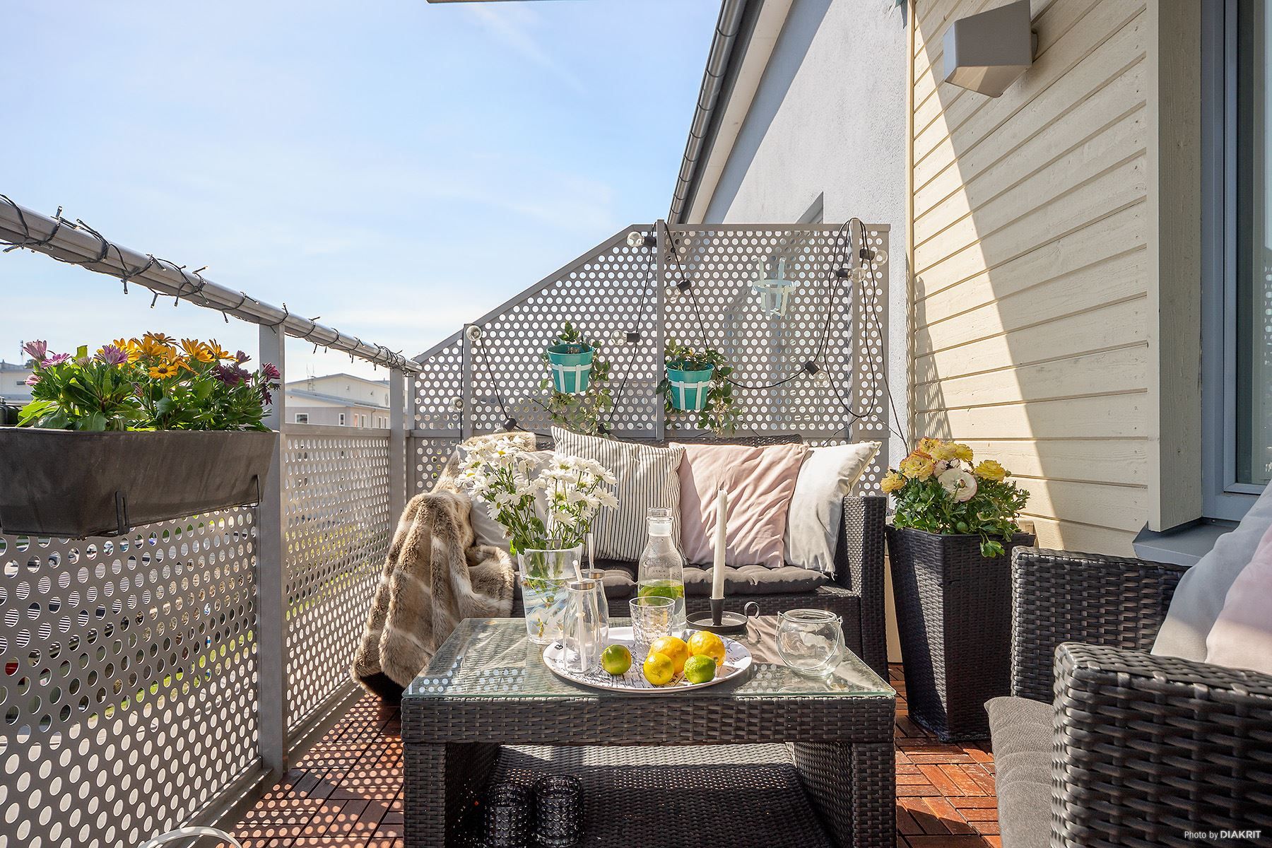 Balkong i soligt söderläge