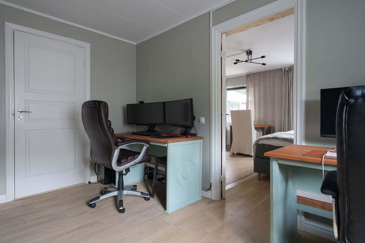 Flexibelt sovrum med plats för hemmakontor