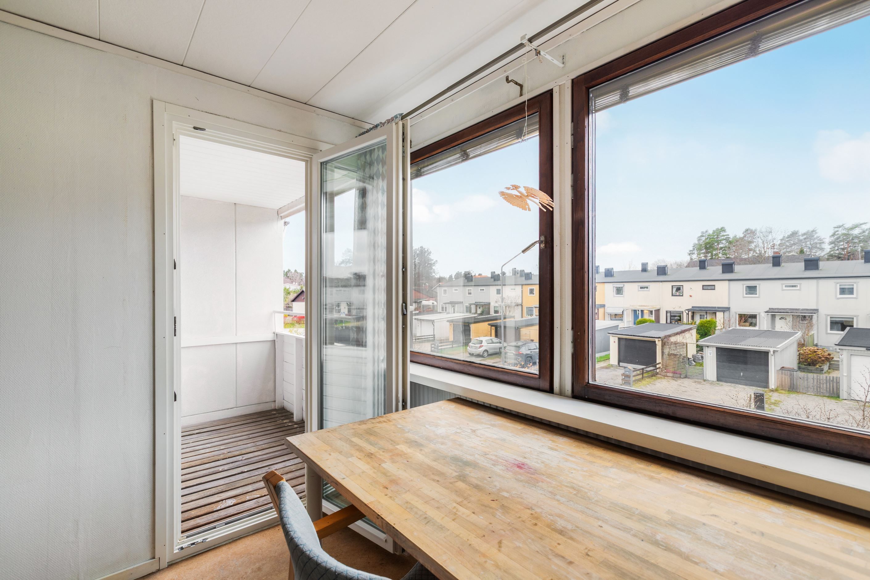 Sovrum med utgång till balkongen