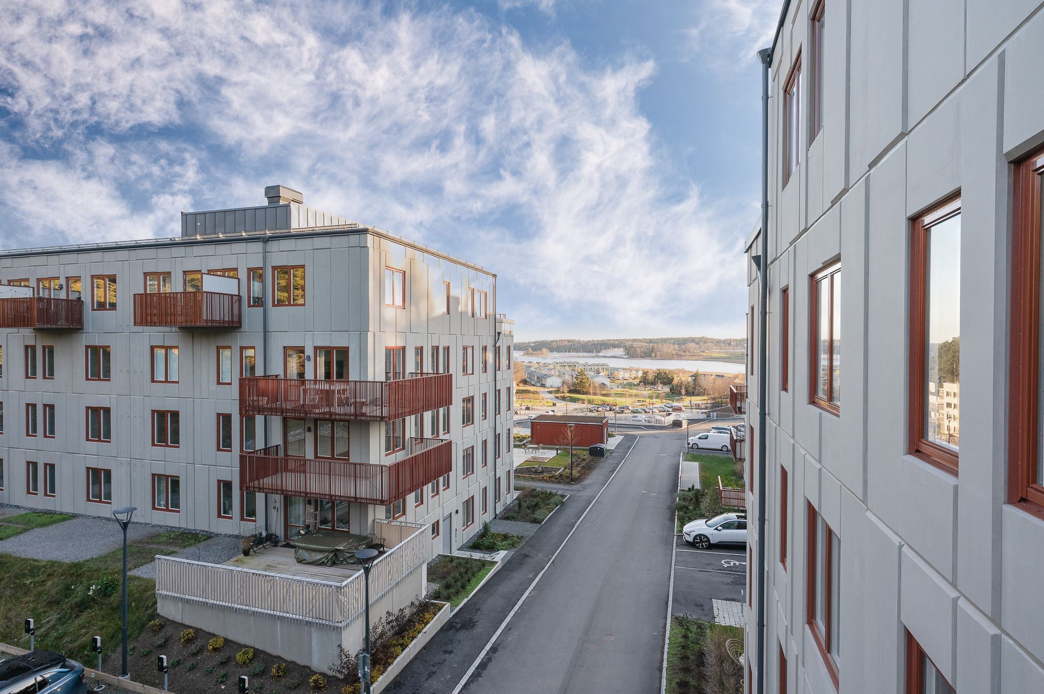 Balkong med havsutsikt