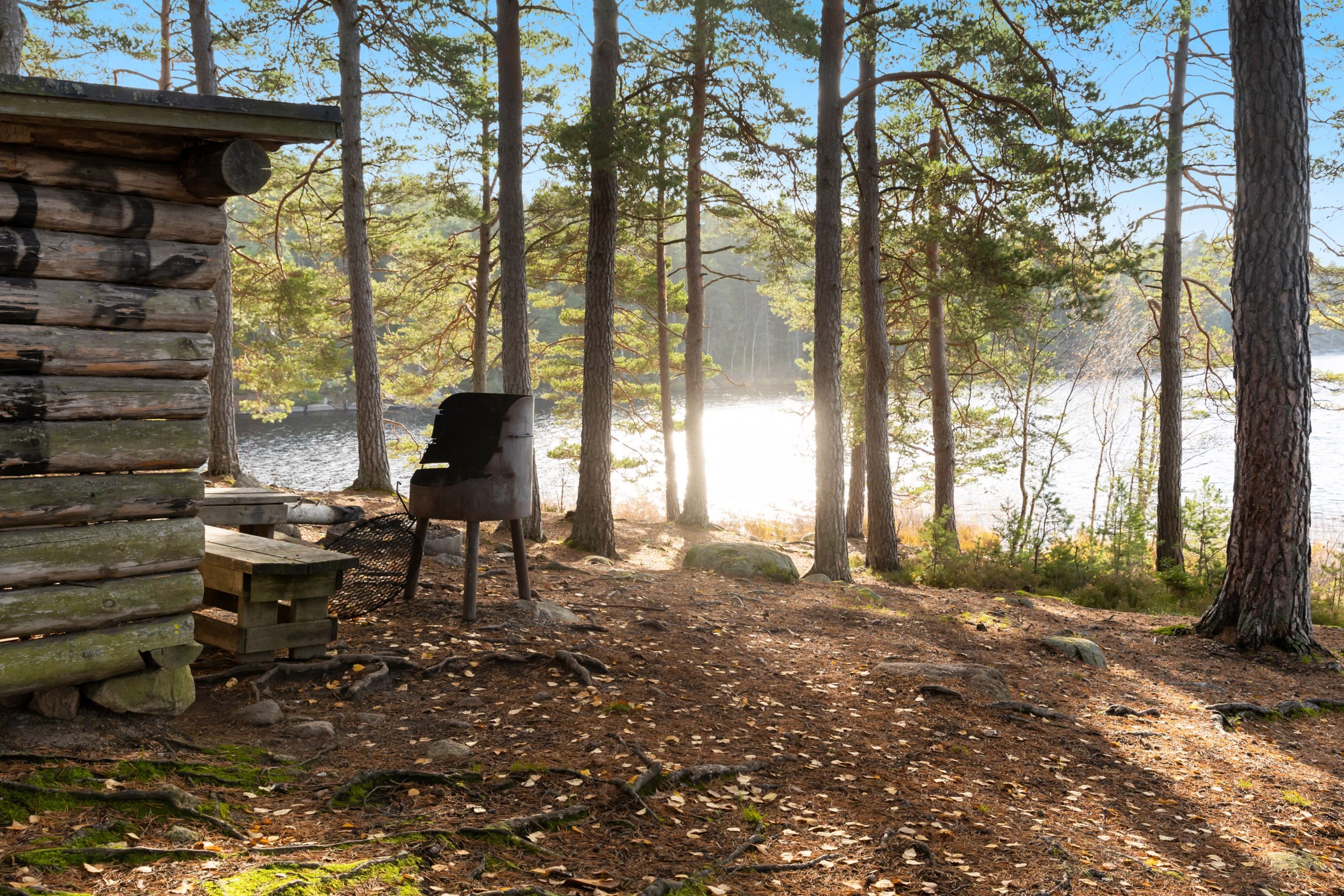 Grillplats intill sjön