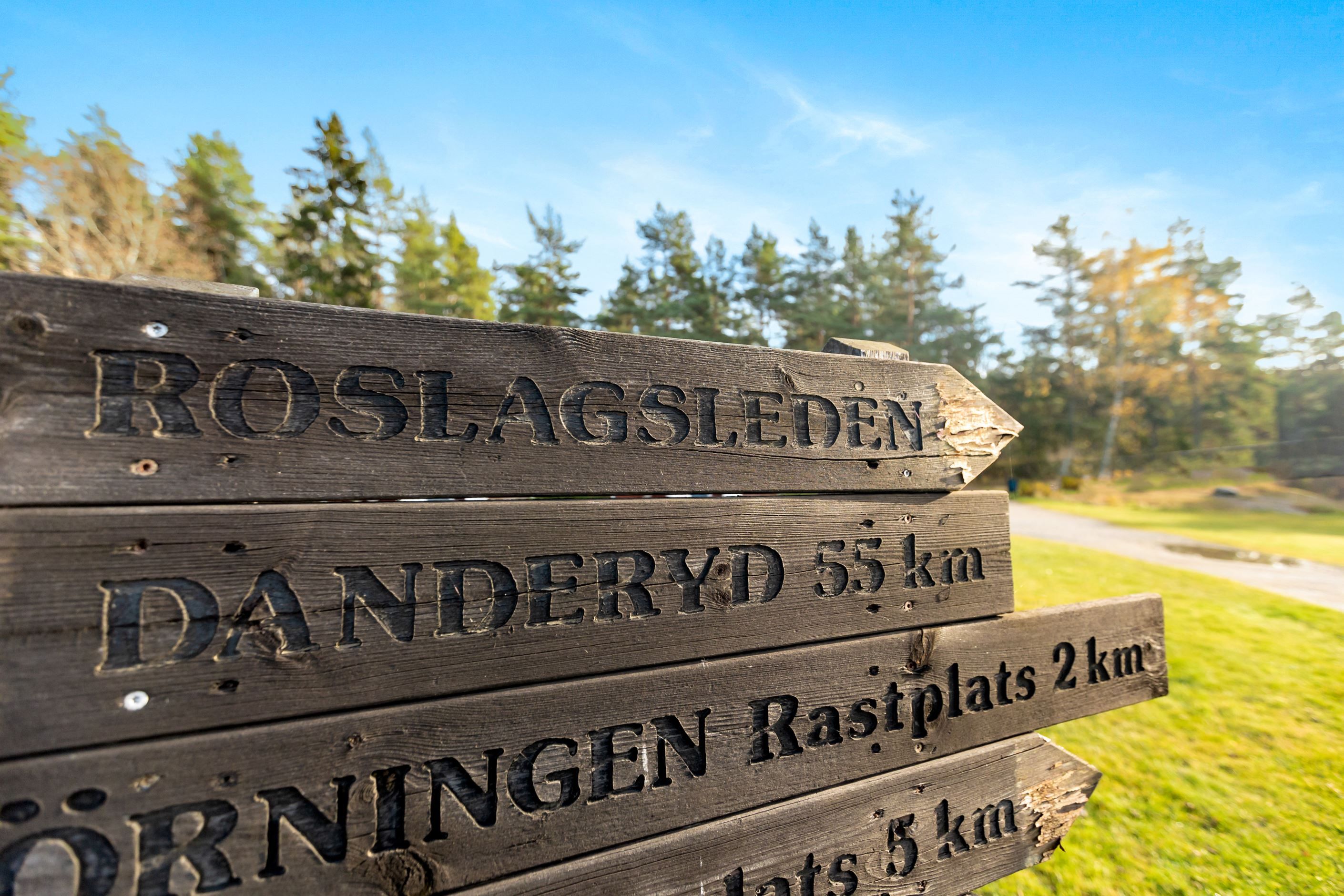 Från Domarudden finns Roslagsleden, och andra vandringsspår, som erbjuder härlig vandring