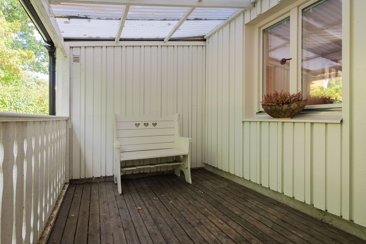 Veranda med plats för avkoppling