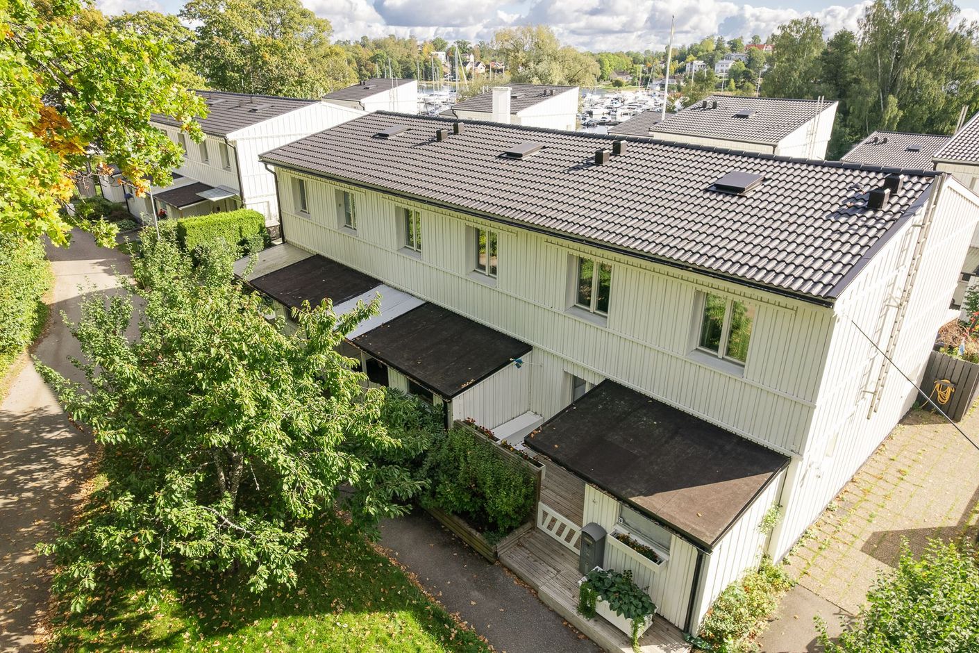 Drönarvy över bostaden