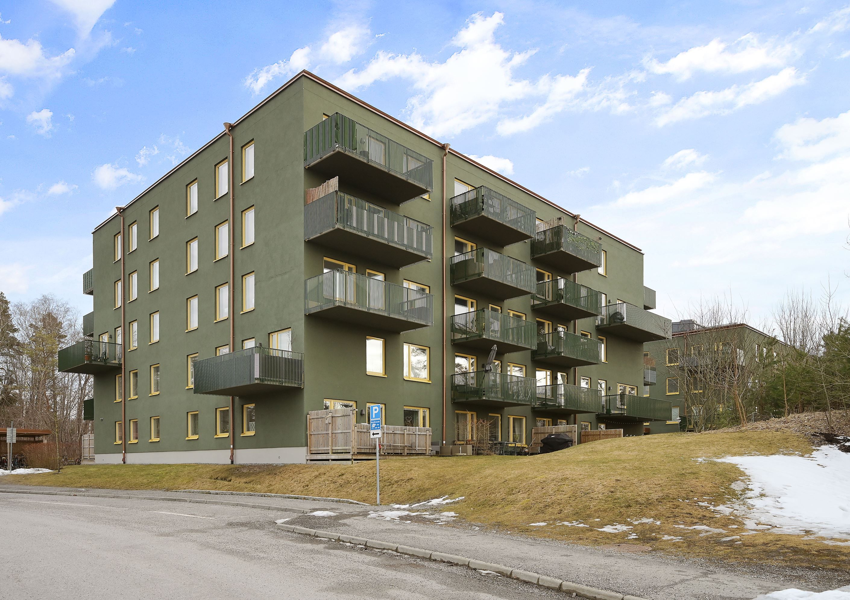 Fin etta högst upp i huset