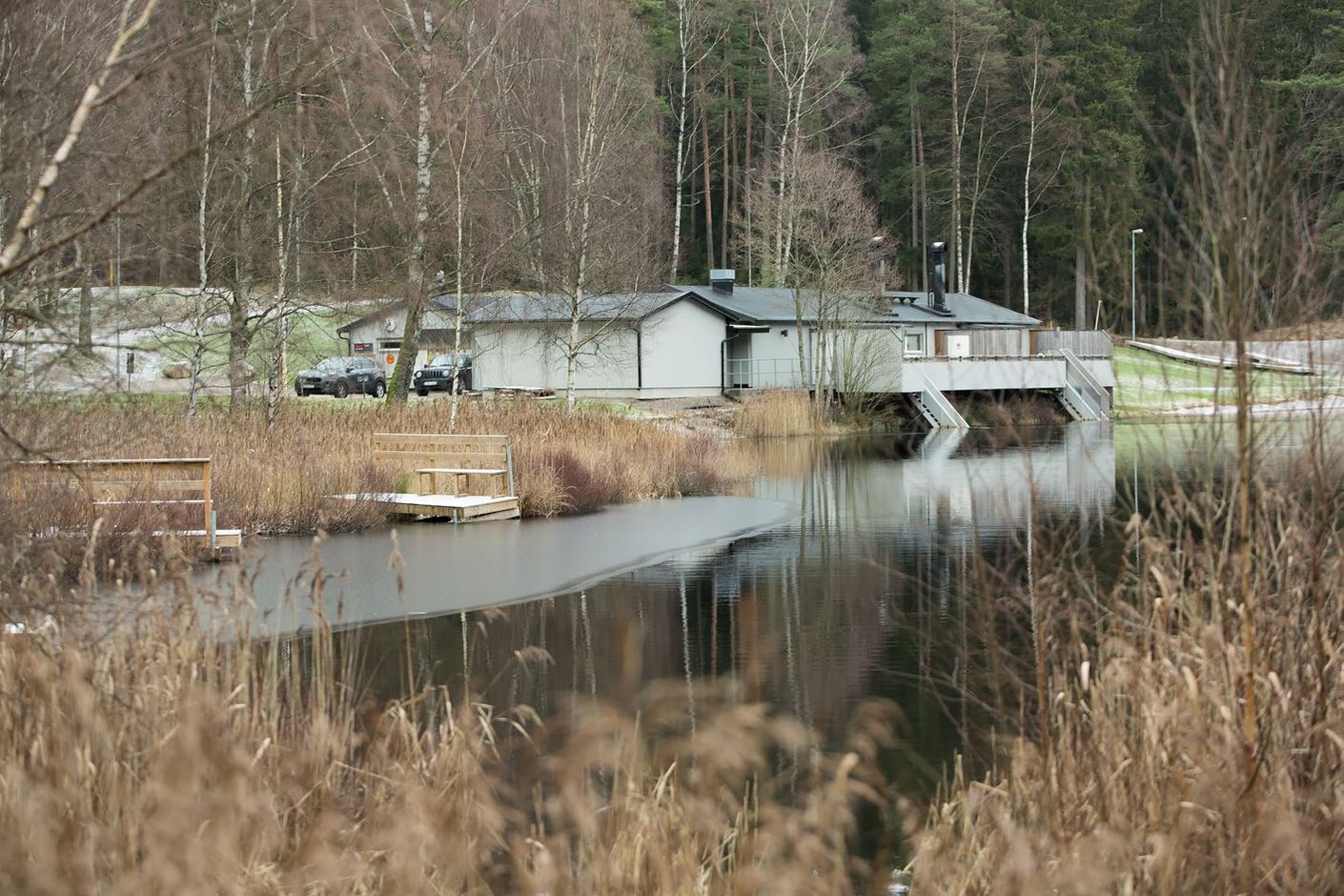 Kypesjön med bastu och badplats