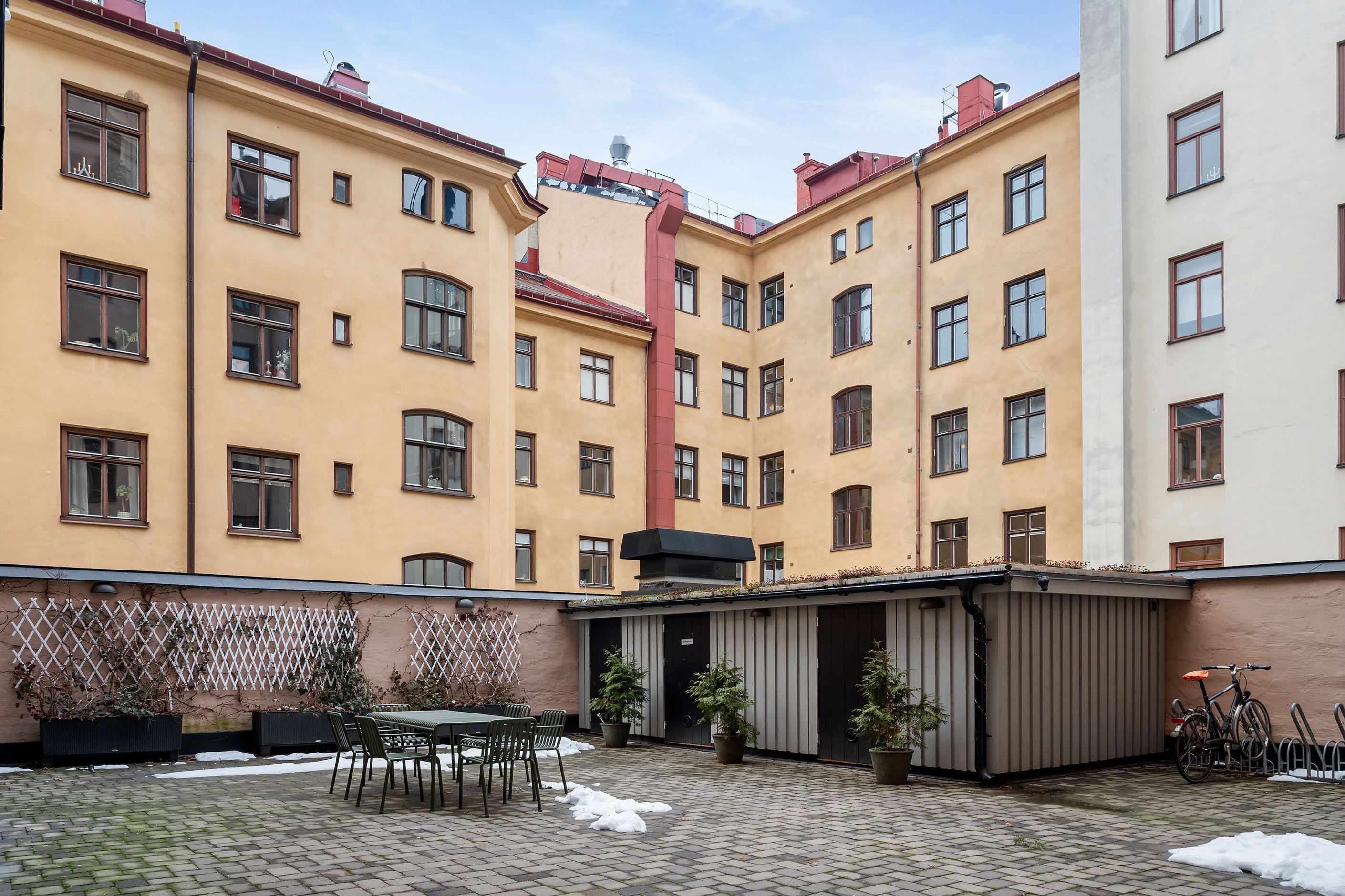 Gemensam innergård.