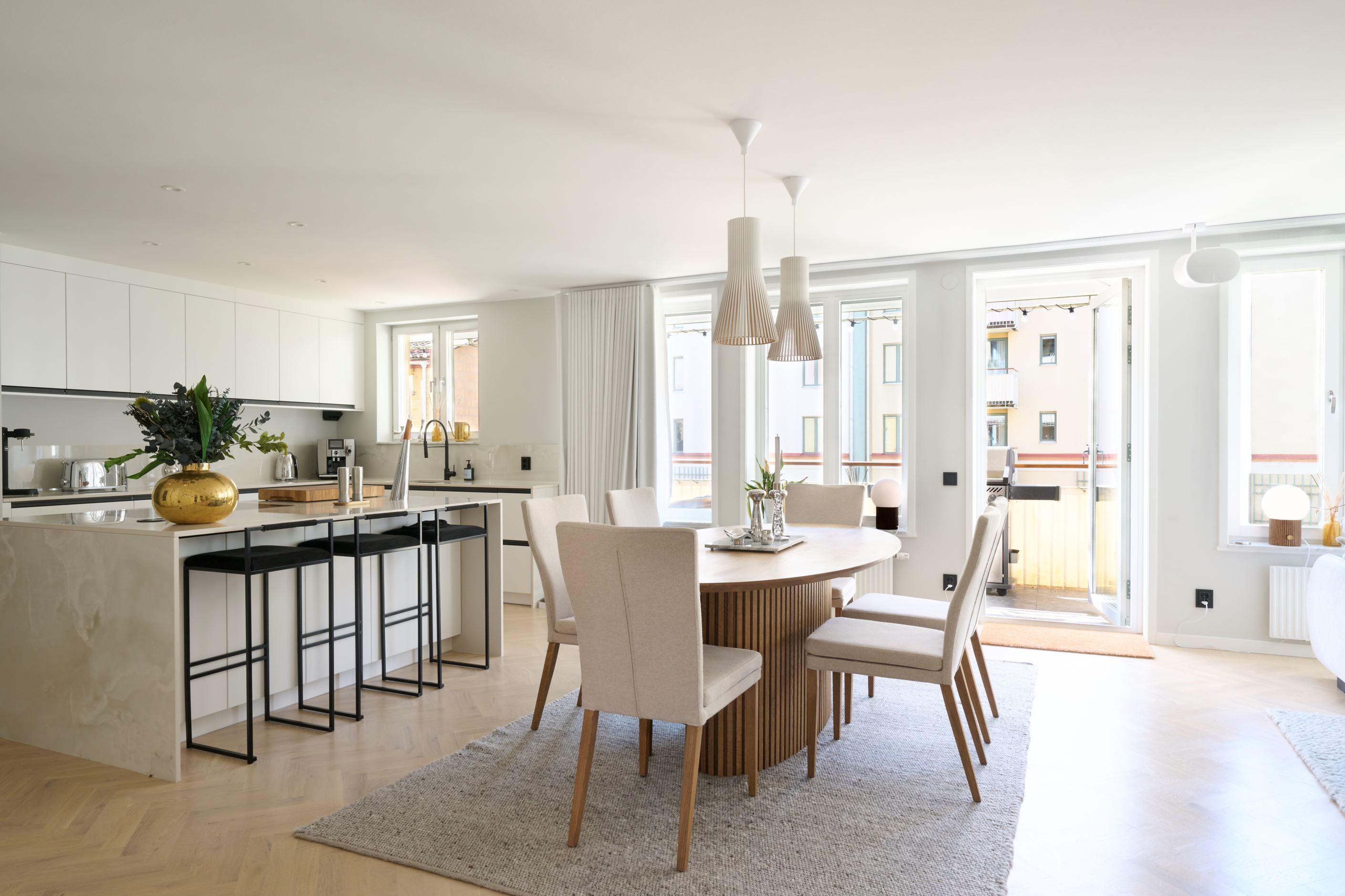 Hela bostaden är totalrenoverad