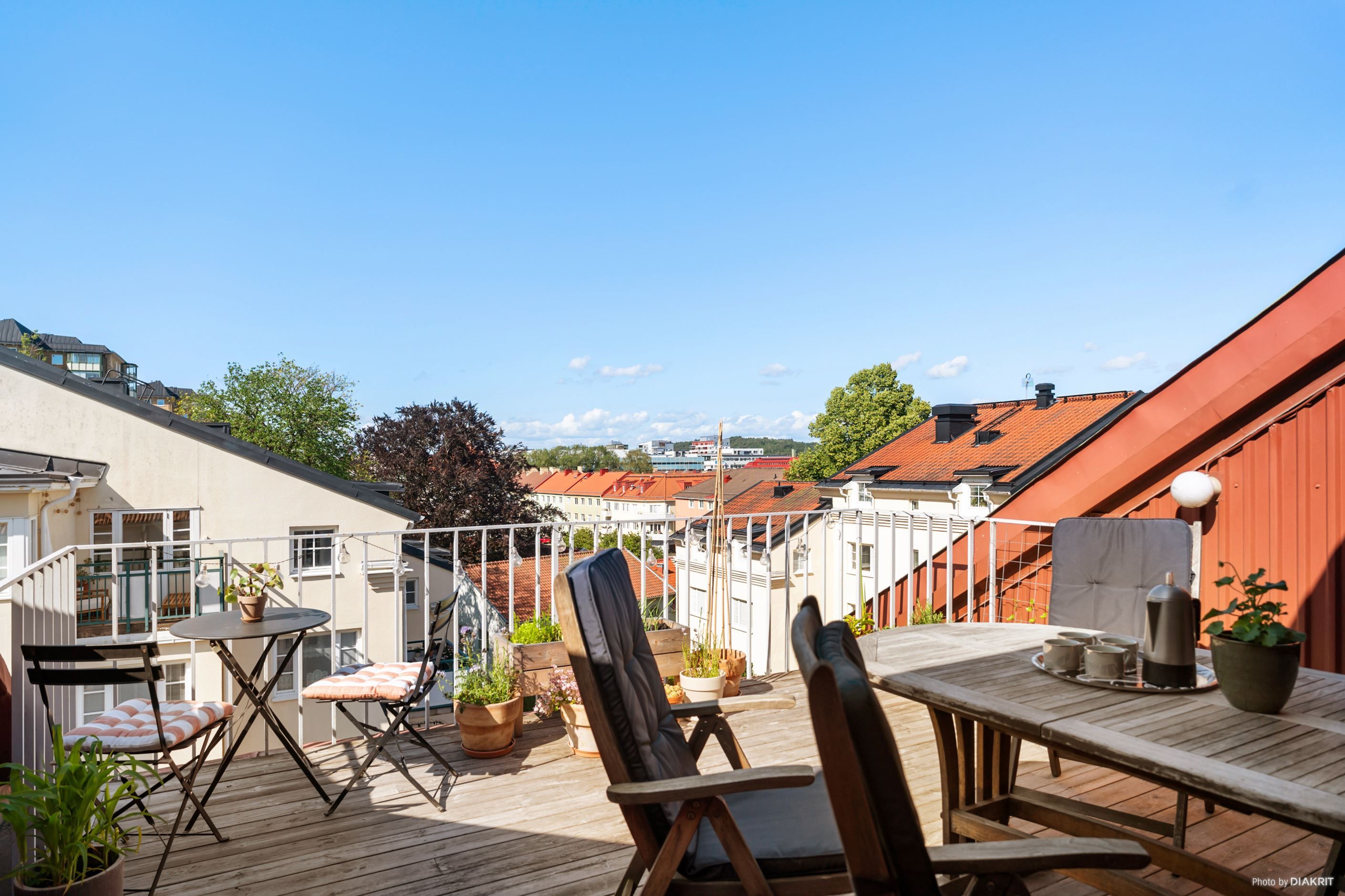 Föreningens gemensamma takterrass!