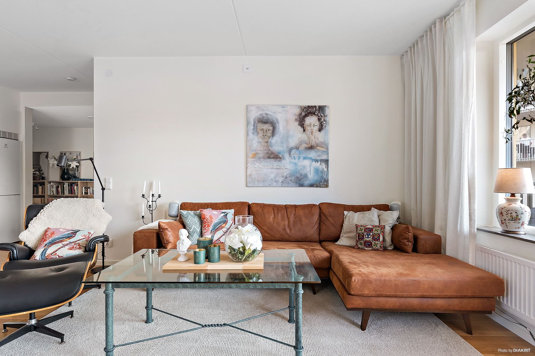 Perfekt plats för en större soffgrupp