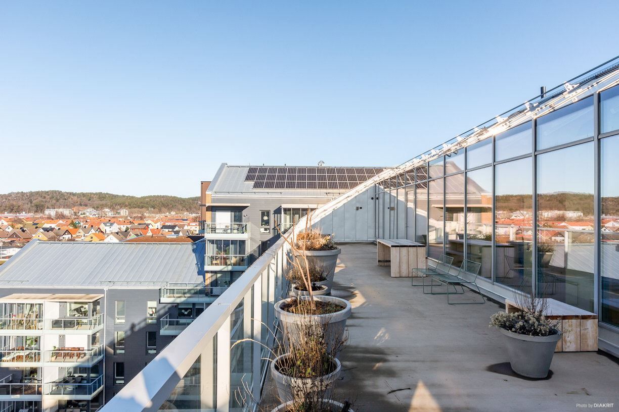 Takterrassen är härlig sommartid