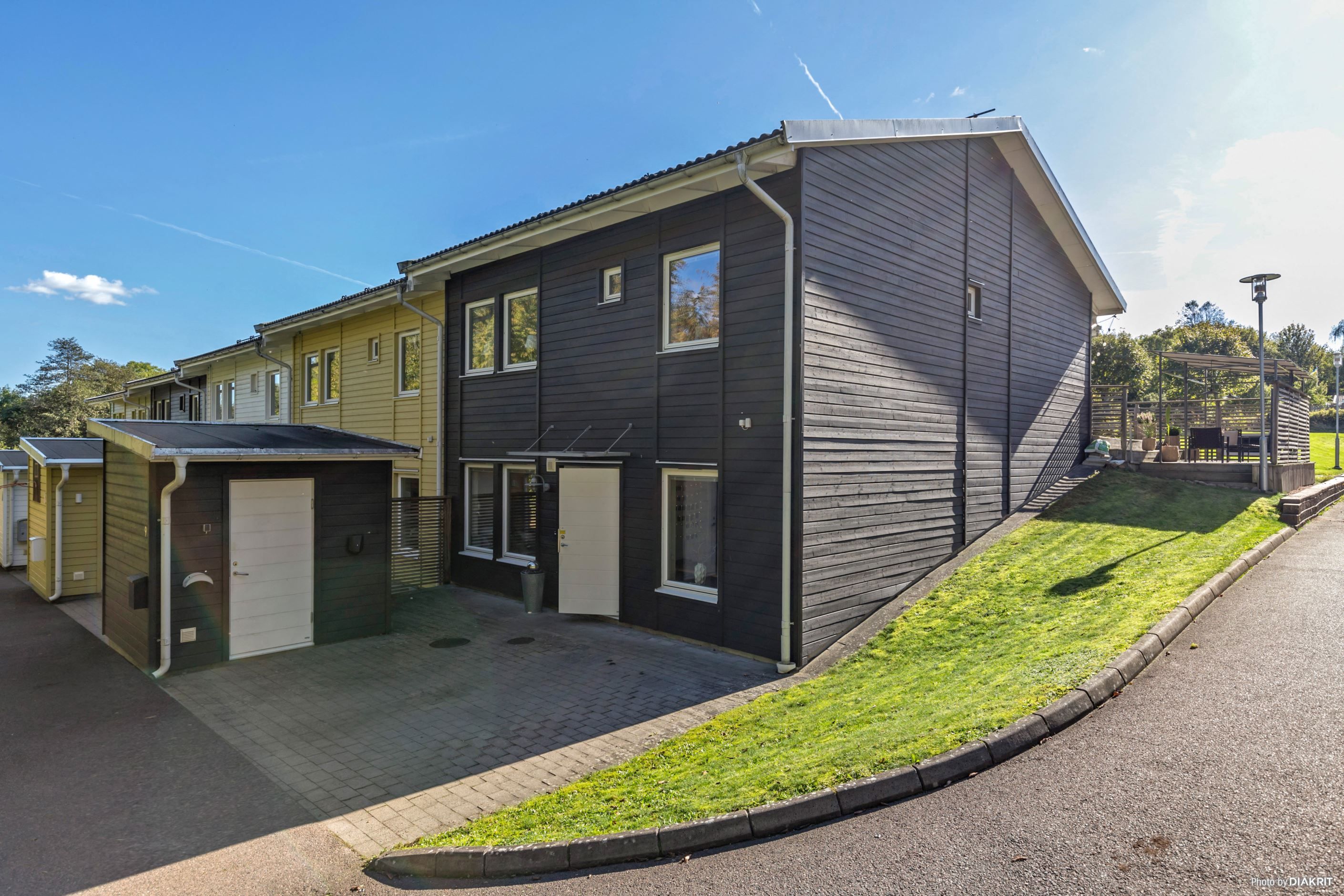 Gavelläge - vilket ger extra trädgård